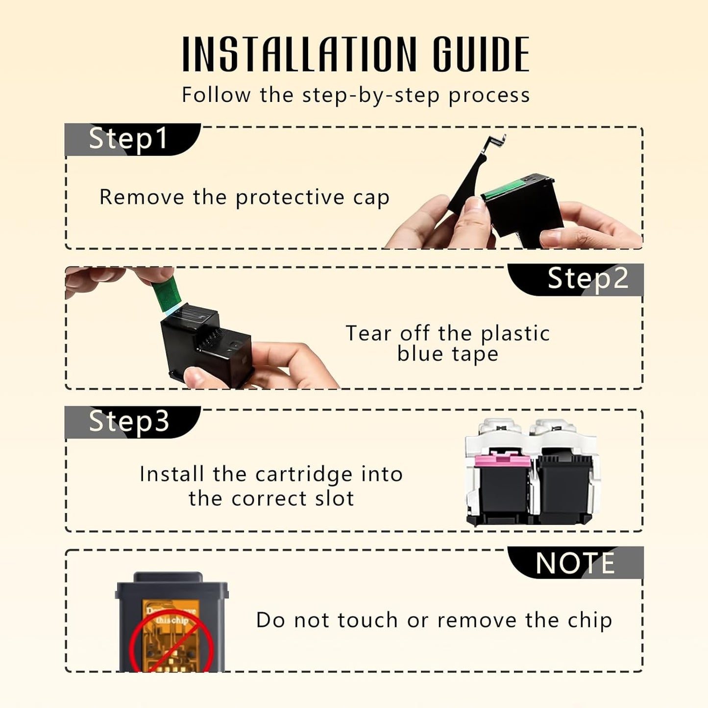 Printer Ink 67XL 67 HP67XL Black for HP67 XL 67XLBlack Deskjet 2755e 2734e Ink Cartridge for HP Printers for Deskjet 2755e / 2700 / 2700e / 2742 / 2734e / 4100 / 4155e Envy 6000e / 6455e / 6055e