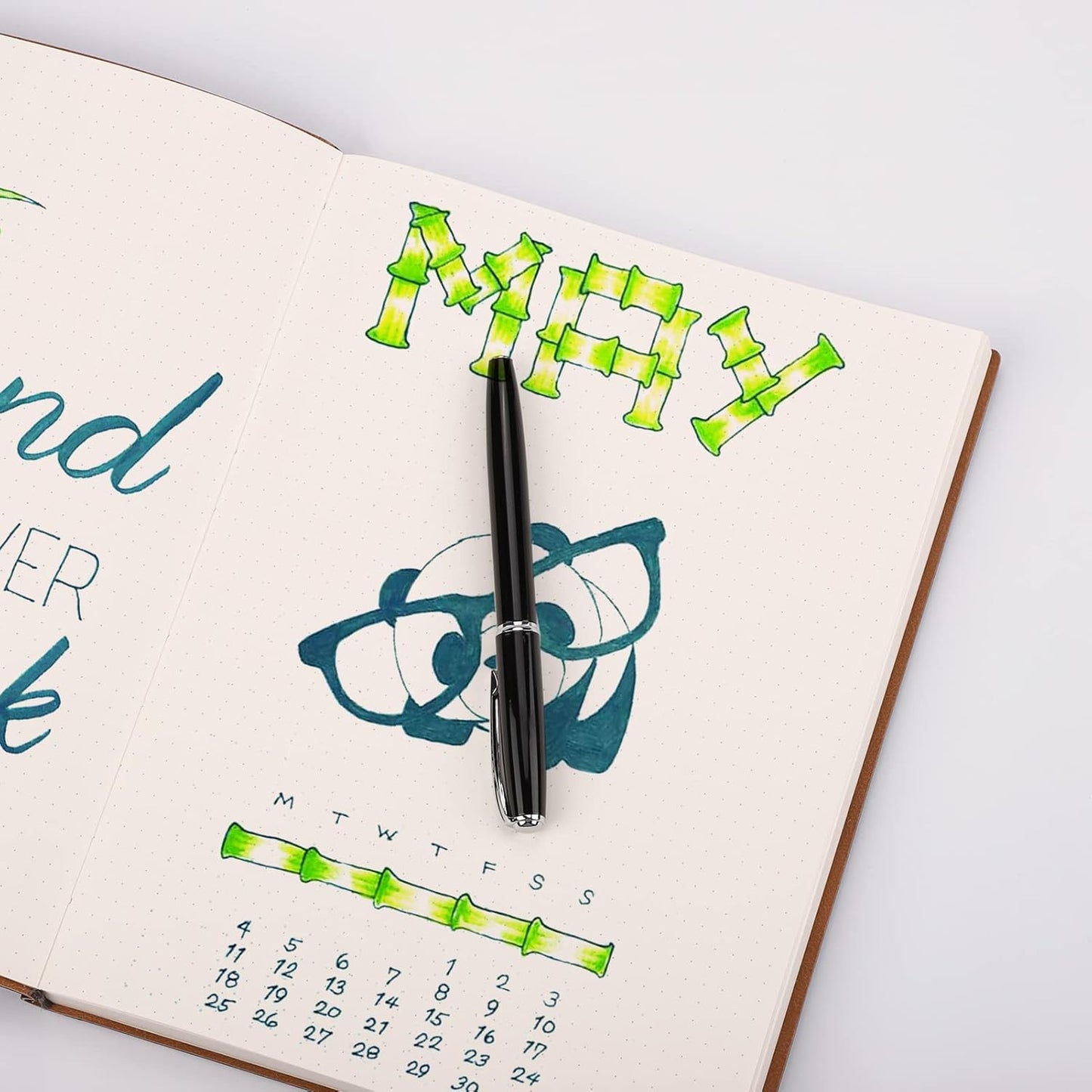 AHGXG Bullet Dotted Journal 2 Pack - B5 Large Journal Dot Grid Notebook (7.6'' X 10'') with Thick 120gsm Dot Paper, Soft Leather Cover, Total 384 Pages, Inner Pocket - BlackPink