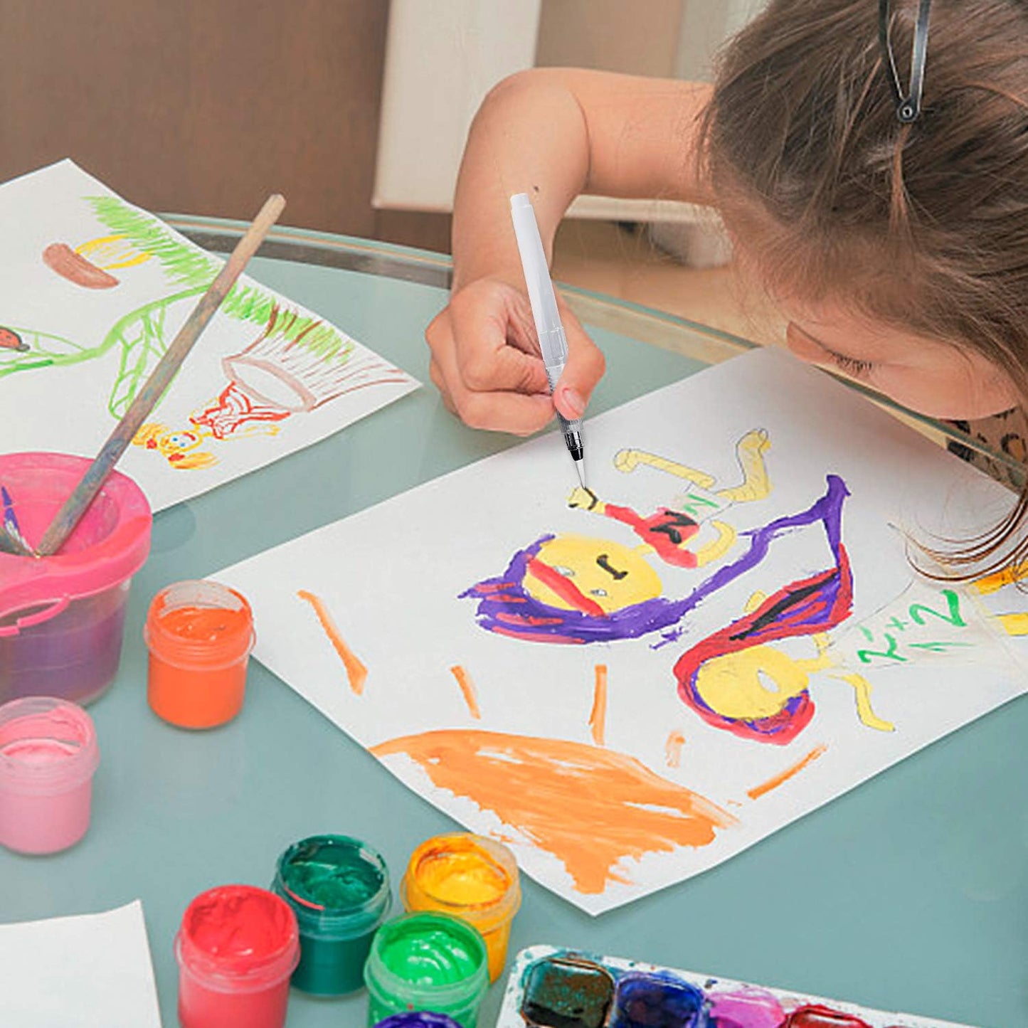 UPINS 6 Piece Water Color Brush Pen Set, Watercolor Paint Pens for Painting Markers