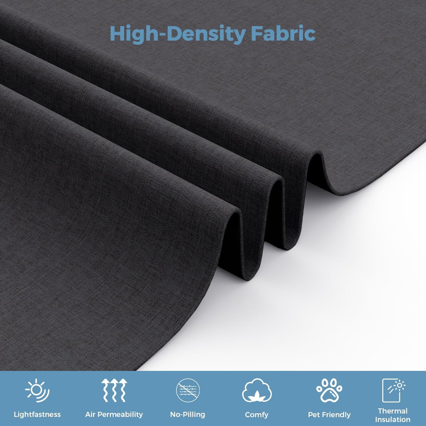 70.8" W x 63" H Freestanding Partition Room Dividers, Acoustic Panels with Wheels, 3 Soundproof Privacy Panels for Office, Reception Room, School, Hospital, Dark Grey