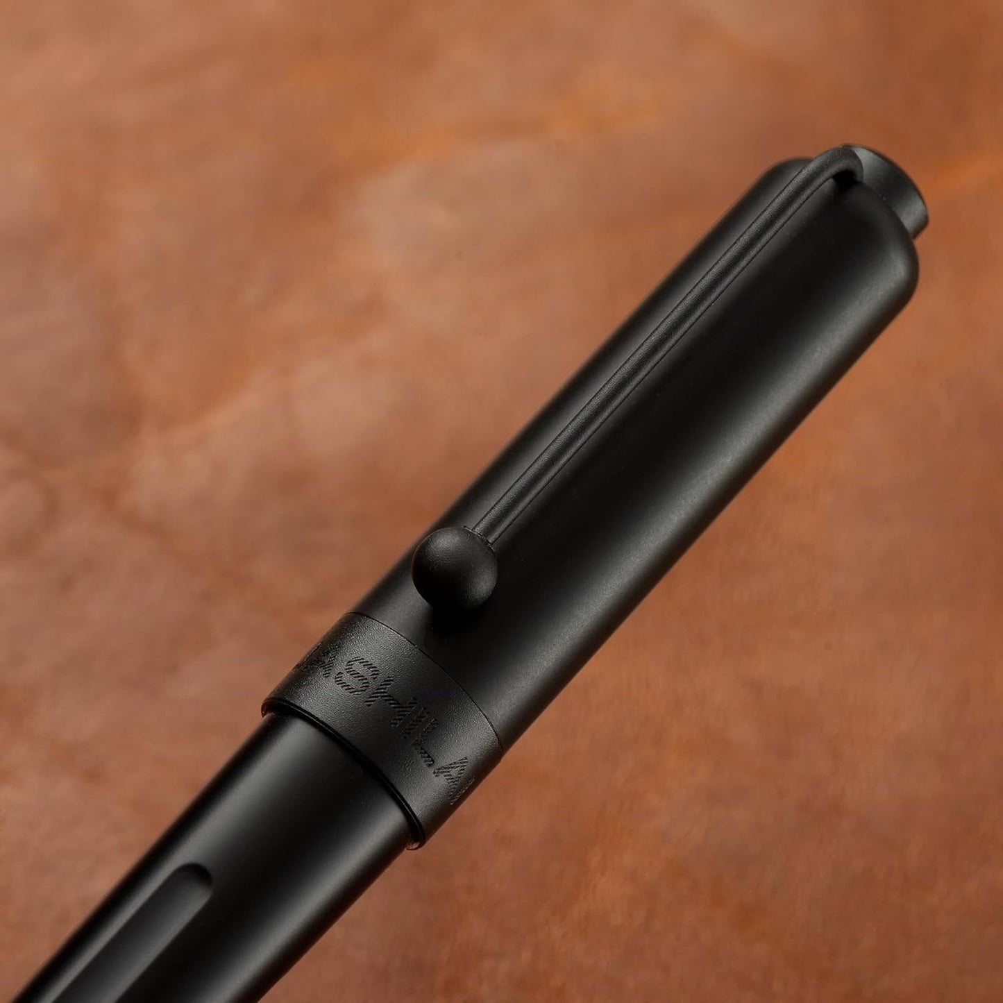 Luxury Matte Black Forest Fountain Pen Set,Titanium Black Extra Fine and Medium Nibs,Includes 2 Ink Converters,10 Ink Cartridges,15ml ink,Premium Gift Case for Calligraphy (Fine Nib)