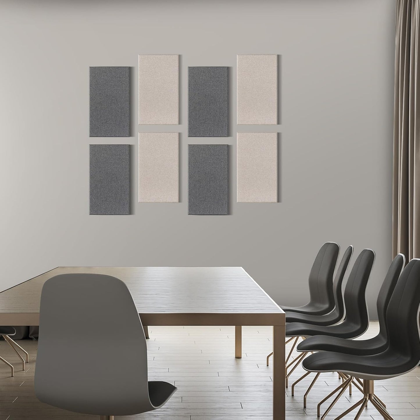 UMIACOUSTICS 4 PCS Fiberglass Acoustic Panels, 2“ Thick 23.6" x 11.8" Sound Absorbing Panels , Heather