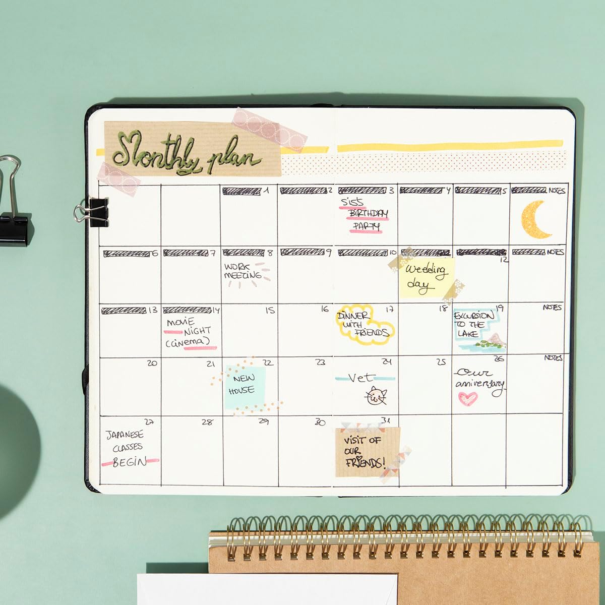 Moon Rubber Stamp, 3/5 Inch Small Mini Stamp for Scrapbooking Card Making Planner