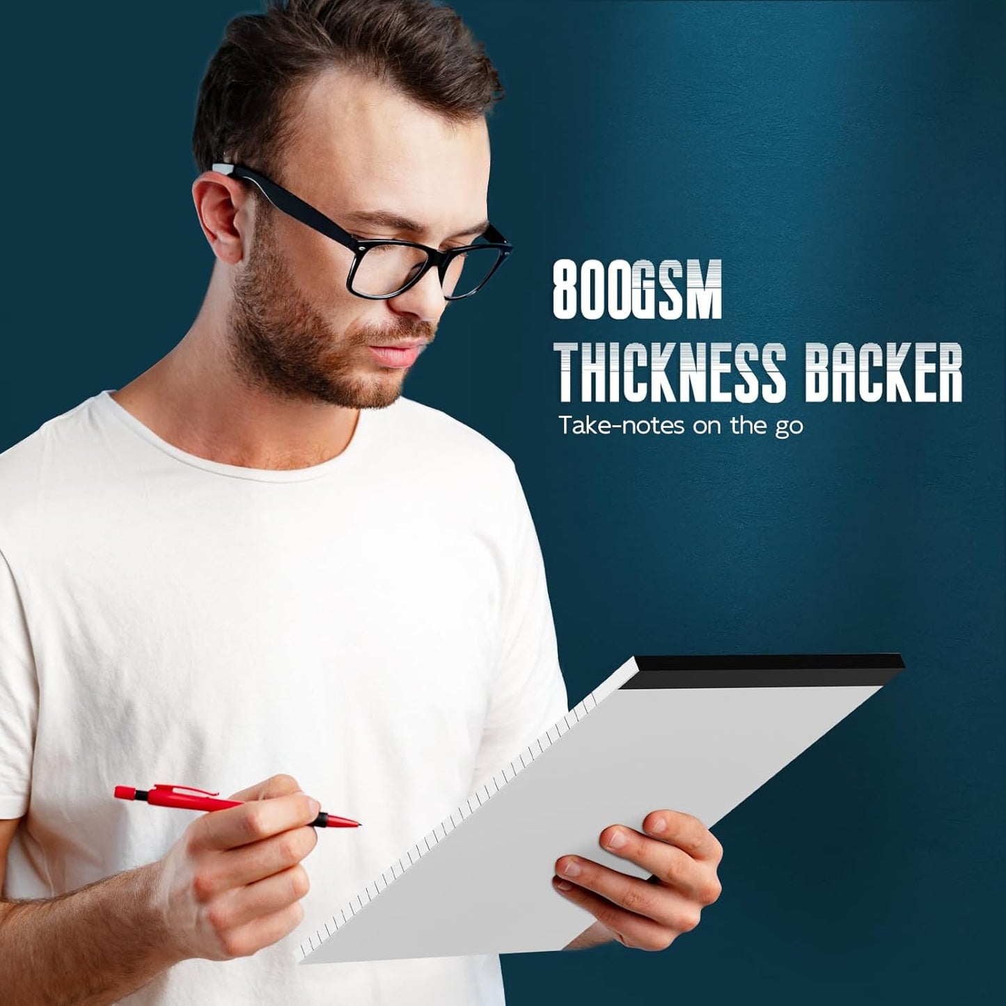 White Legal Note Pads 8.5X 11'', 24 Pack Legal Paper Note Pads, Micro Perforated Wide Ruled Lined Writing Pads 30 Sheets per Notepad Double-Side Printed Legal Note Pad 8.5x11 for Home, Office, School