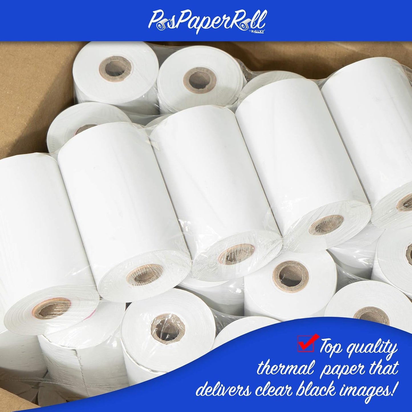 50 First Data 3 1/8 X 119 Thermal Credit Card Paper Rolls
