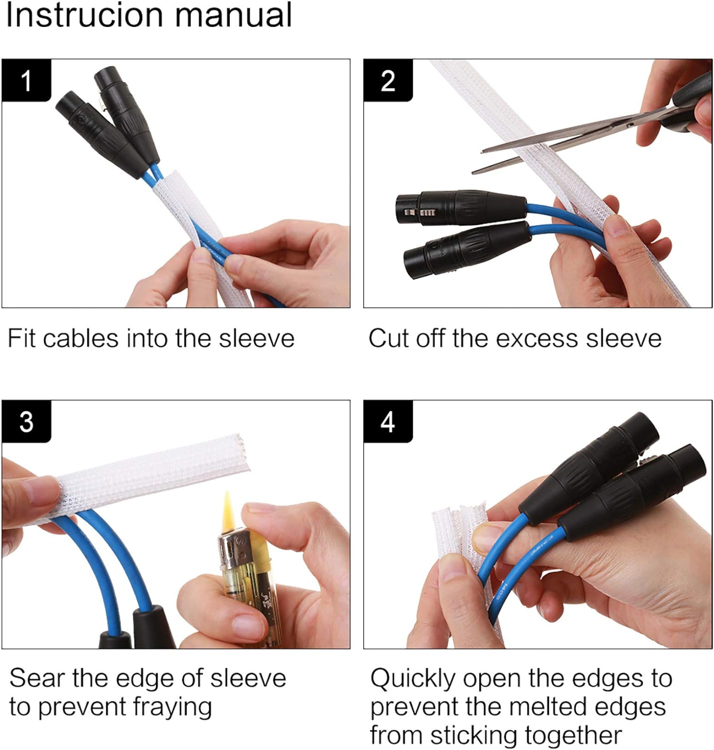 Alex Tech 25ft - 3/8 inch Cord Protector Wire Loom Tubing Cable Sleeve Split Sleeving for USB Cable Power Cord Audio Video Cable - Protect Cat from Chewing Cords - White