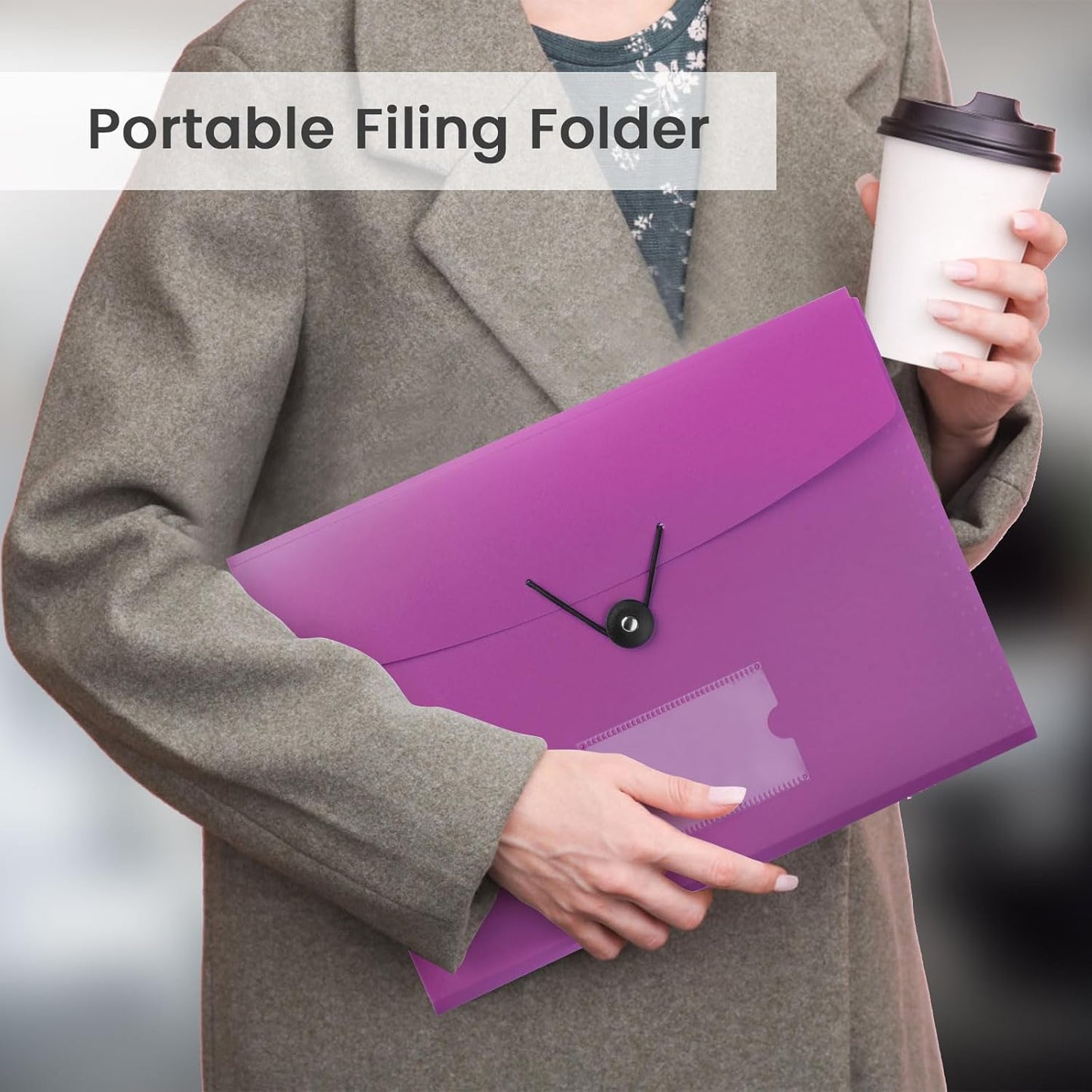 5 Pack 7-Pockets Expanding File Folder Accordion File Organizer, A4 Letter Size Paper Document Receipt Holder for School Office Supplies