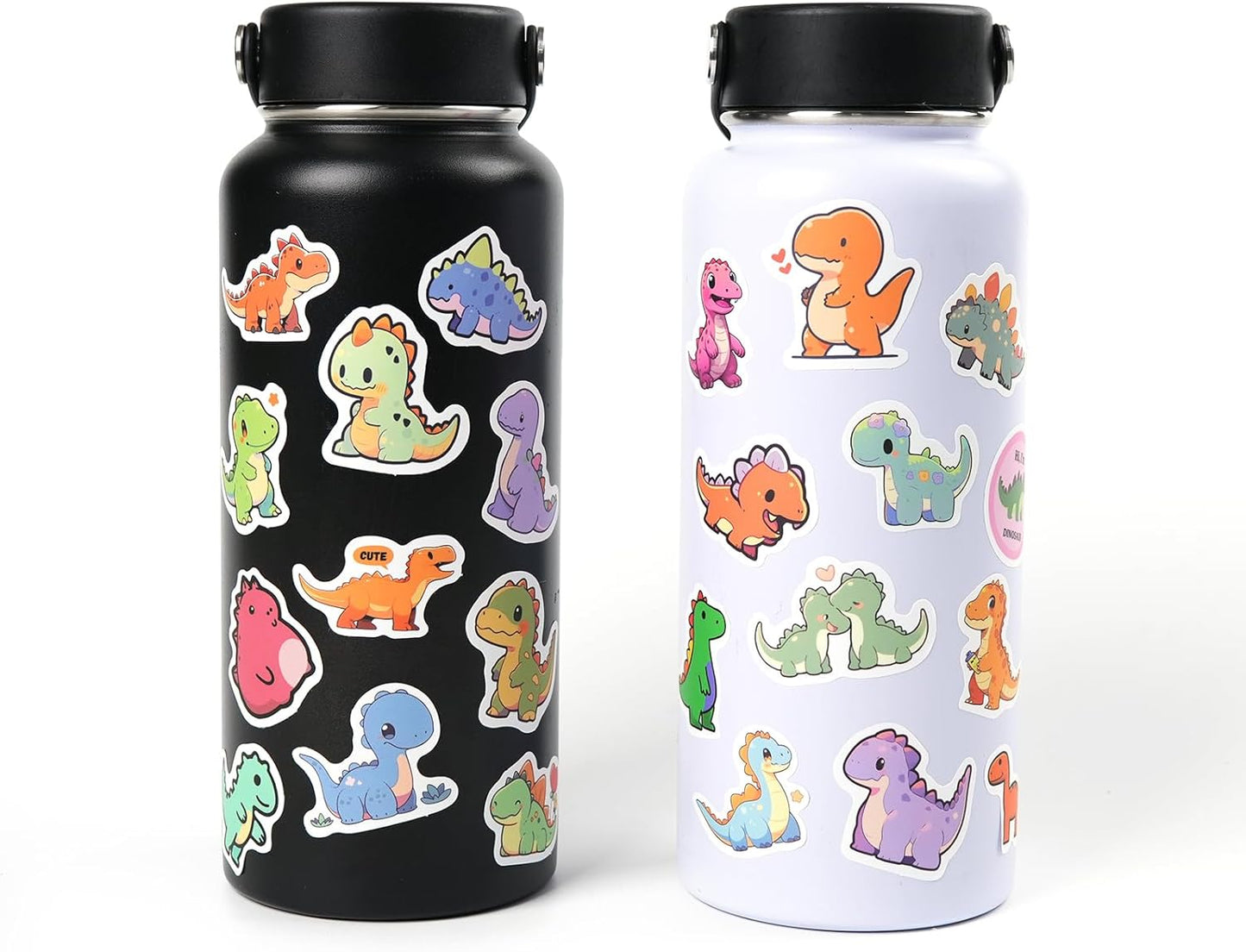 Aowplc 100 Pcs Cute Dinosaur Stickers Pack | Vinyl Stickers for Kids & Toddlers | Dinosaur Party Favors Crafts and Rewards