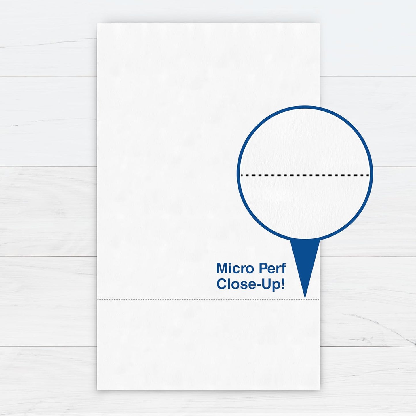 PrintWorks Professional 3 1/2" Horizontal Legal Perforated Paper 8.5” x 14” - Perfect For Statement Use - Made in the USA - 2500 Sheets - 24 lb - Printer Compatible - White (04173)