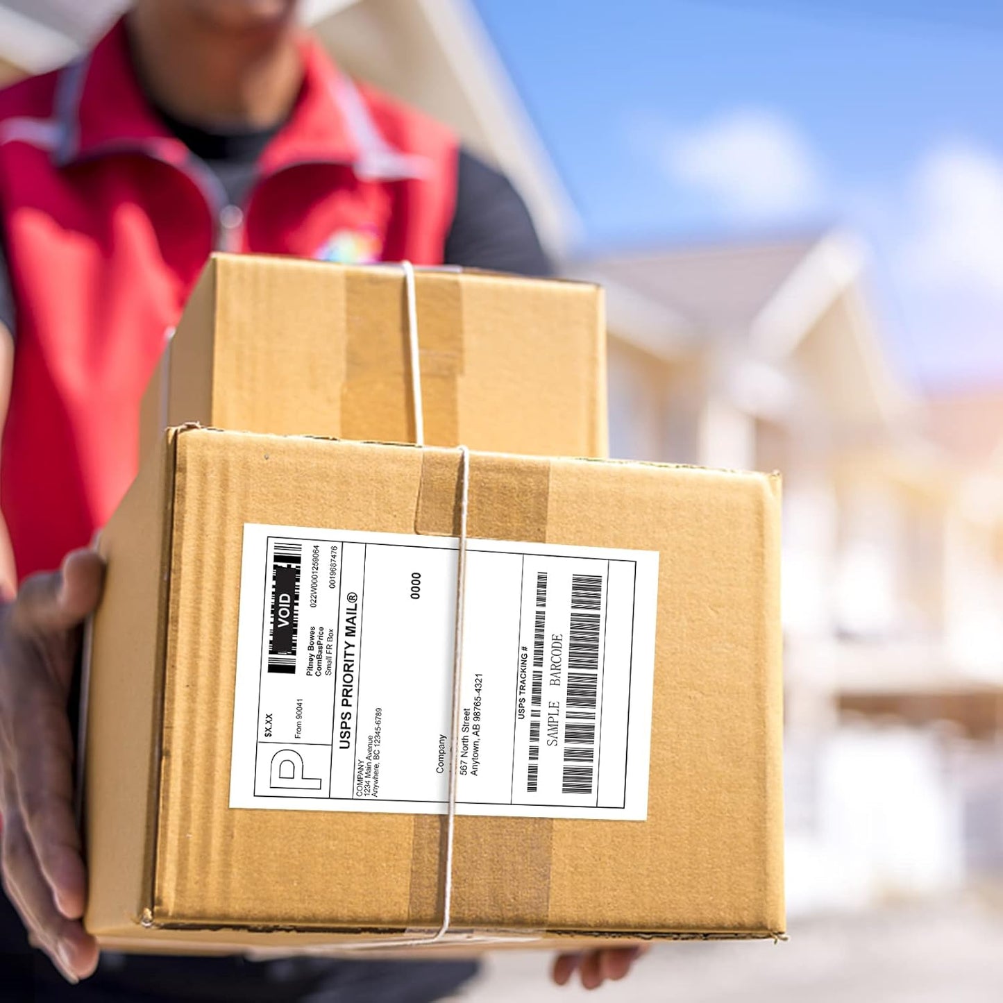 4x6 Thermal Labels, 8000 Shipping Labels with Perforated Line, Commercial Grade Thermal Shipping Label Paper