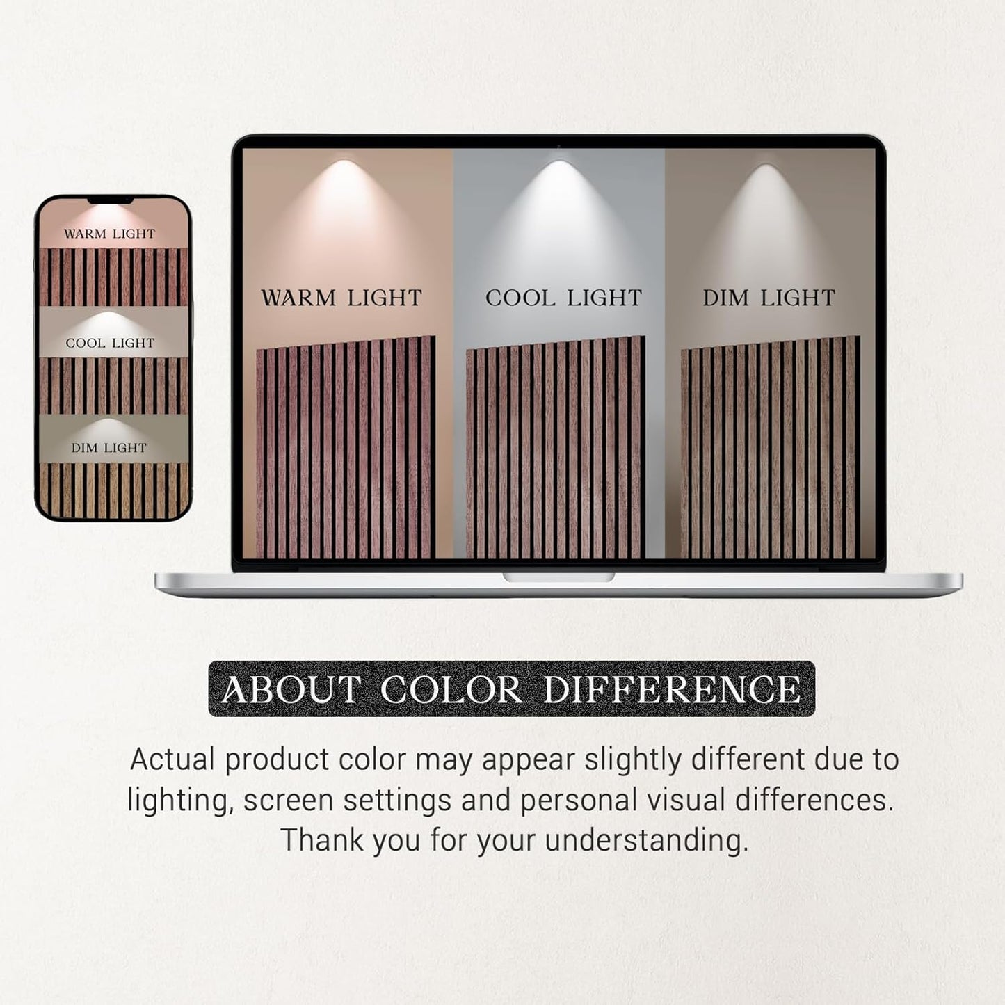 MISSDAY Wood Slat Acoustic Wall Panels, 4 Packs 47.2" x 23.6" Walnut Soundproof Panel For Interior Wall Decor Noise Absorbing-3D Textured Wooden Panel Sound-Absorbing for Home, Office, Studio