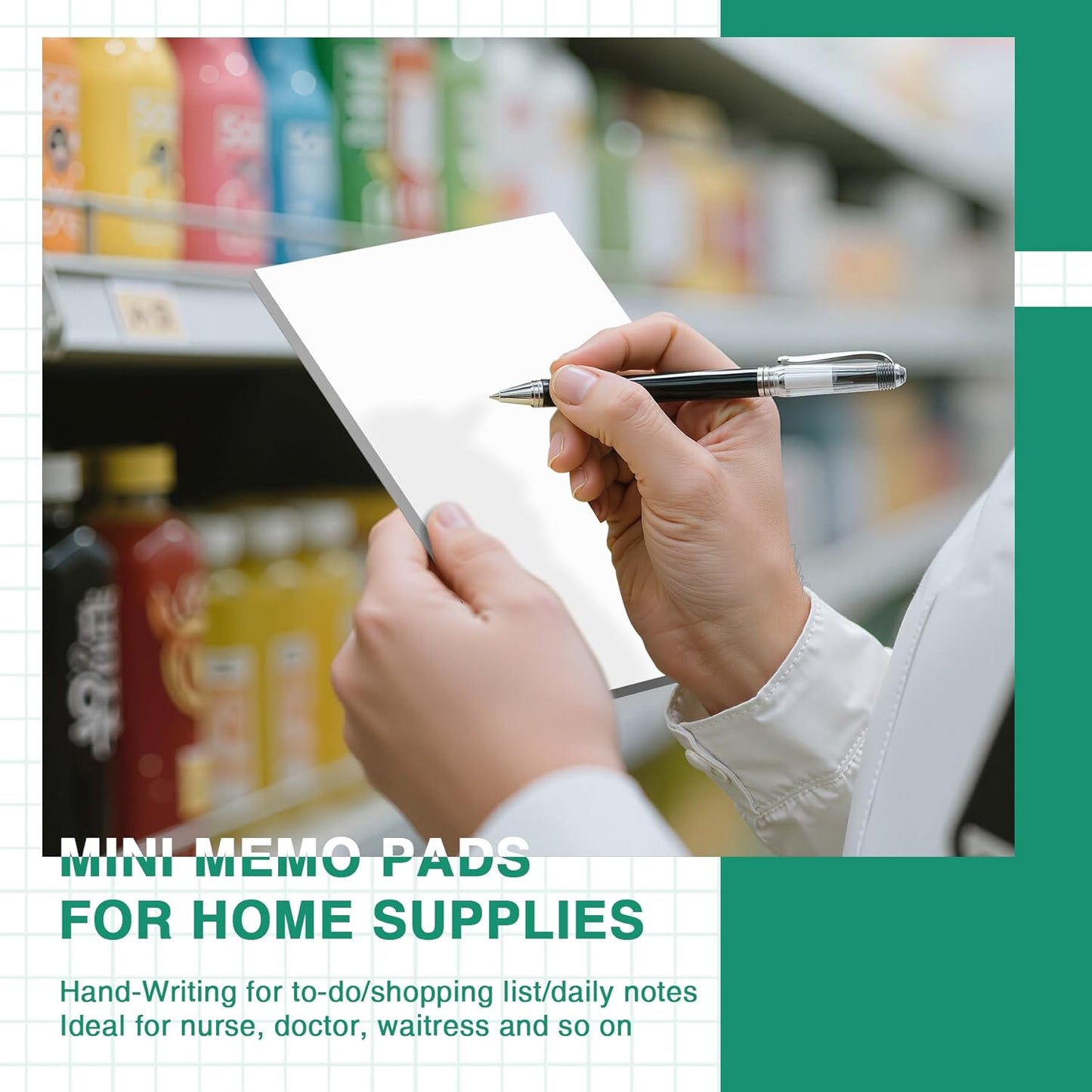 Blank Note Pads 4x6 Inches, 210 PCS, White Memo Pads for Writing, Easy Tear Off Notepad, Mini Memo Pads 4x6 Small Server Notebook, Note Pad for School, College And Home