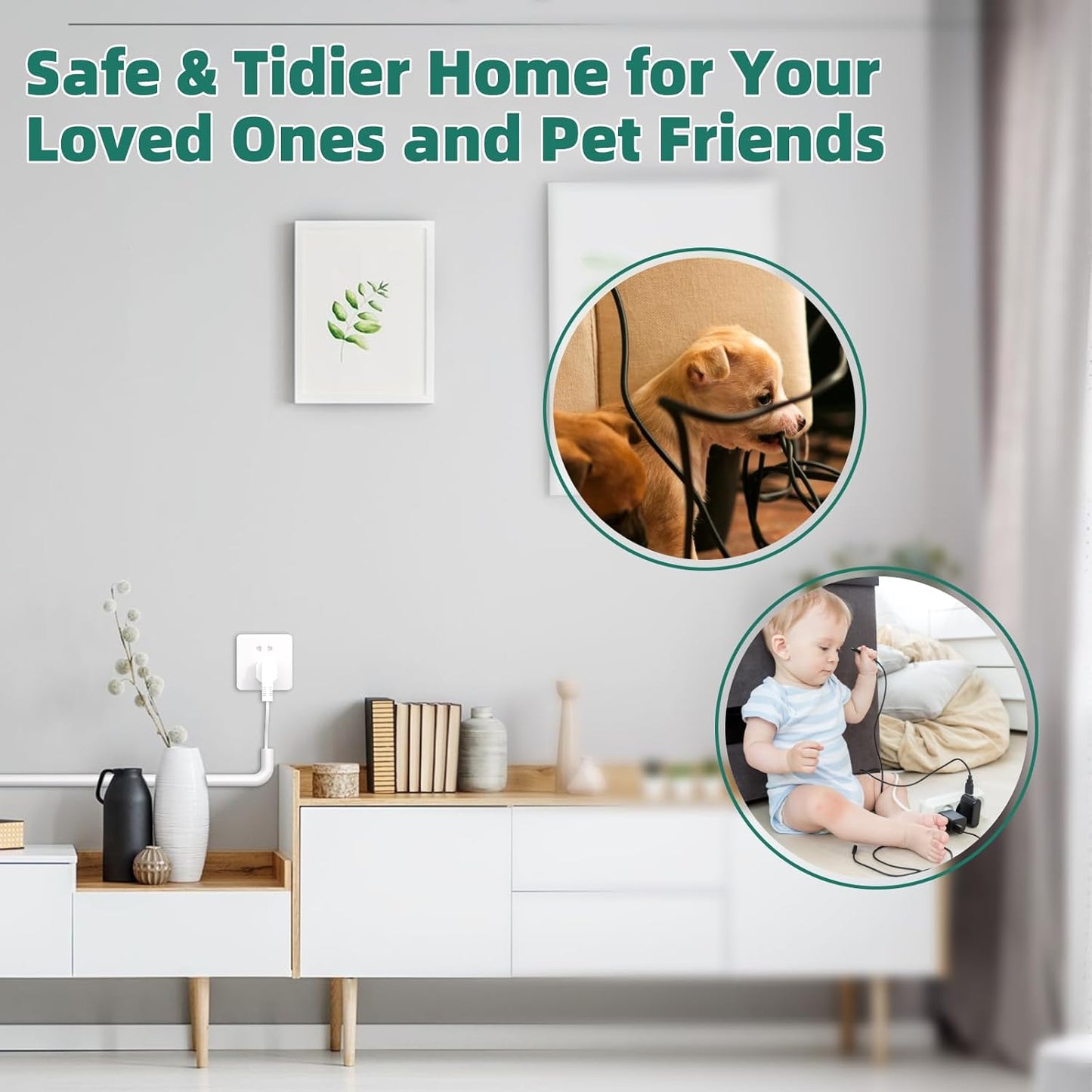 Cord Hider Raceway Kit, 39 inch Wall Cable Hider for 1 Cable, Silicone Material Hiding Wall Mount TV Powers Cords in Home Office, W0.59 H0.39in White