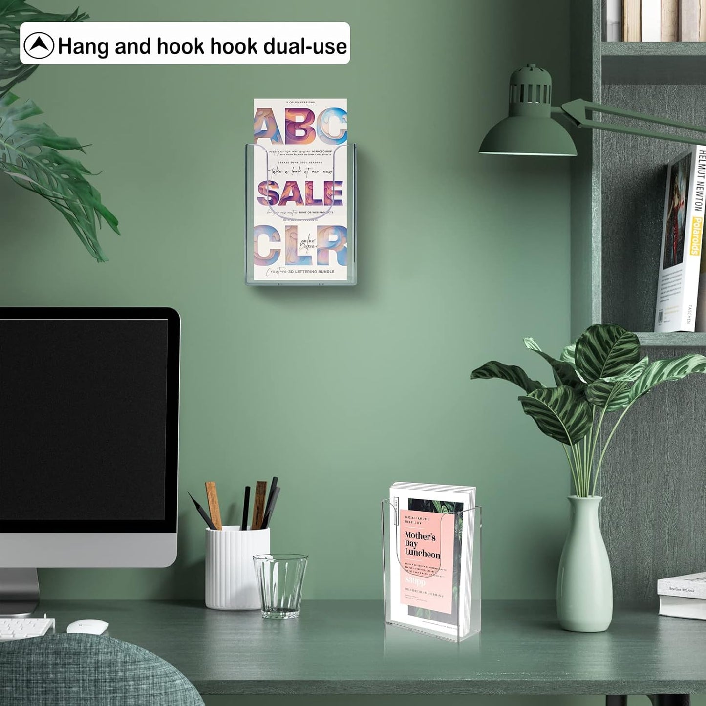 Zavekia Brochure Holder, 4 x 6 Inches Wall Mount Literature Holder (10 pack)