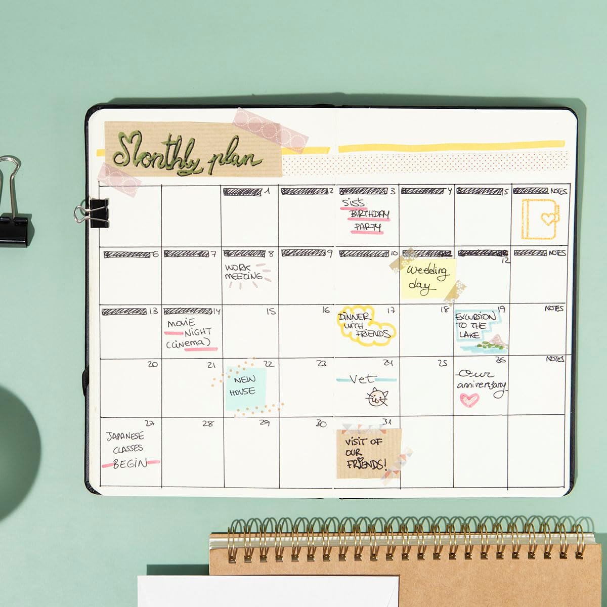 Journal Rubber Stamp, 3/5 Inch Small Mini Stamp for Scrapbooking Card Making Planner