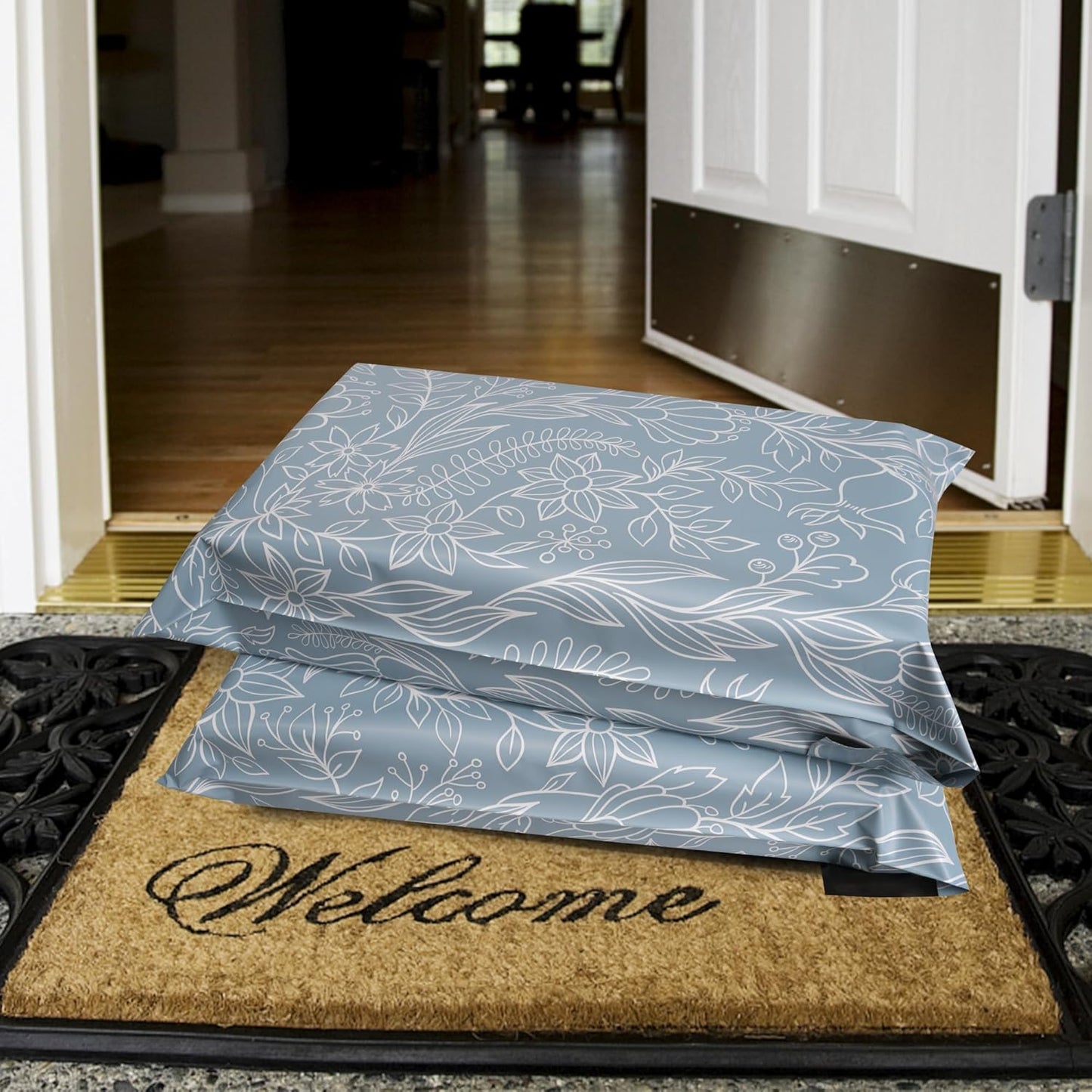 Poly Mailers 12x15.5 Inch 50 Pcs - Wheat Sheaf printed Shipping Bags, 2.4mil Thickness, Waterproof and Tear Resistant Mailing Envelopes, Self-Sealing Packaging Bags for Small Business