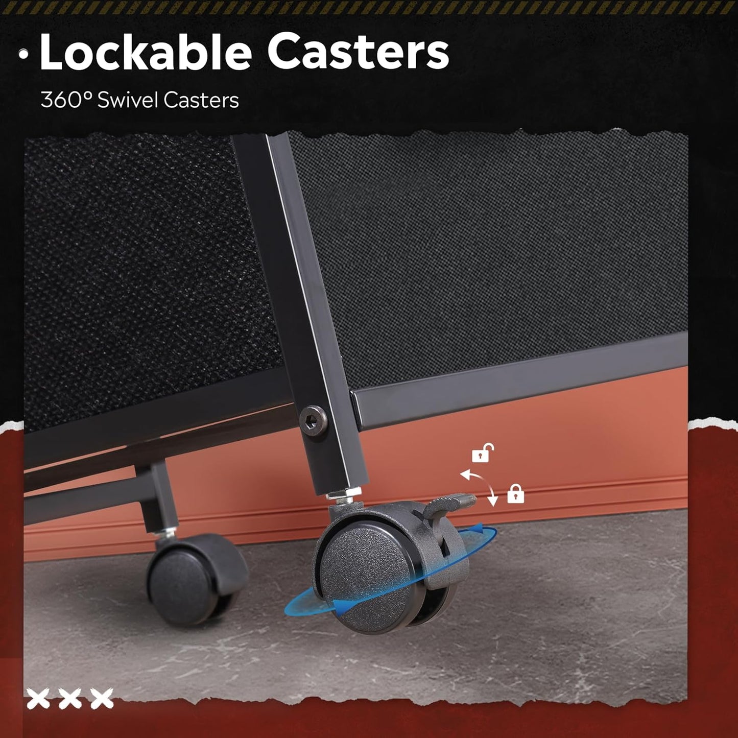 DEVAISE Mobile File Cabinet, Rolling Printer Stand with Open Storage Shelf, Fabric Vertical Filing Cabinet fits A4 or Letter Size for Home Office, Black