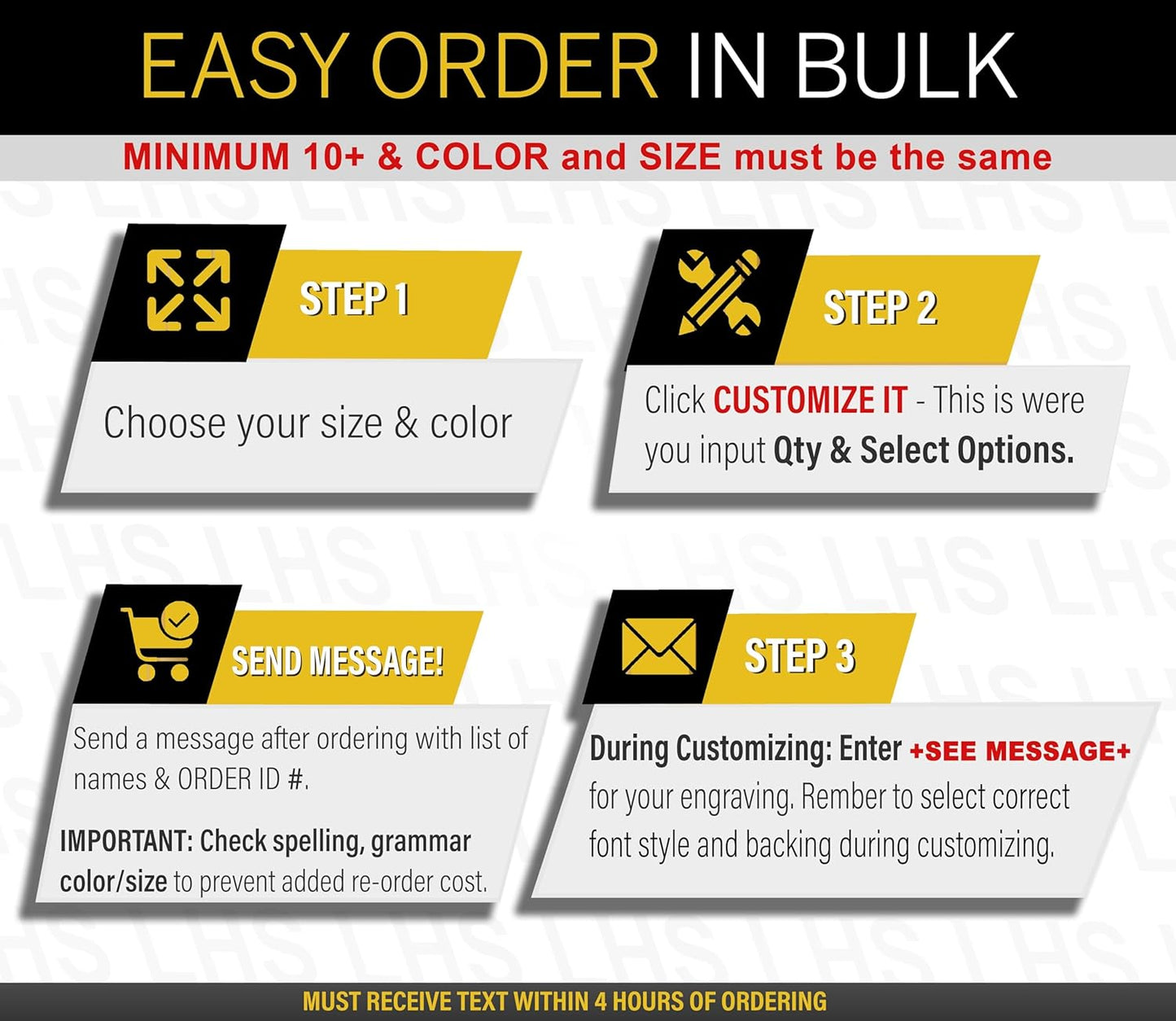 Engraved Door Signs for Office Personalized Mojave Plastic Door Plaque White Letters - Made in USA 2x6 N8