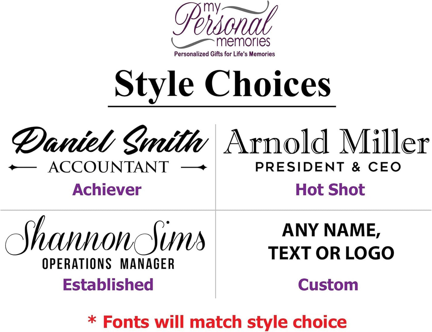 My Personal Memories Custom Personalized Sticky Note Holder Dispenser - Wooden Business Desk Office for Men Women