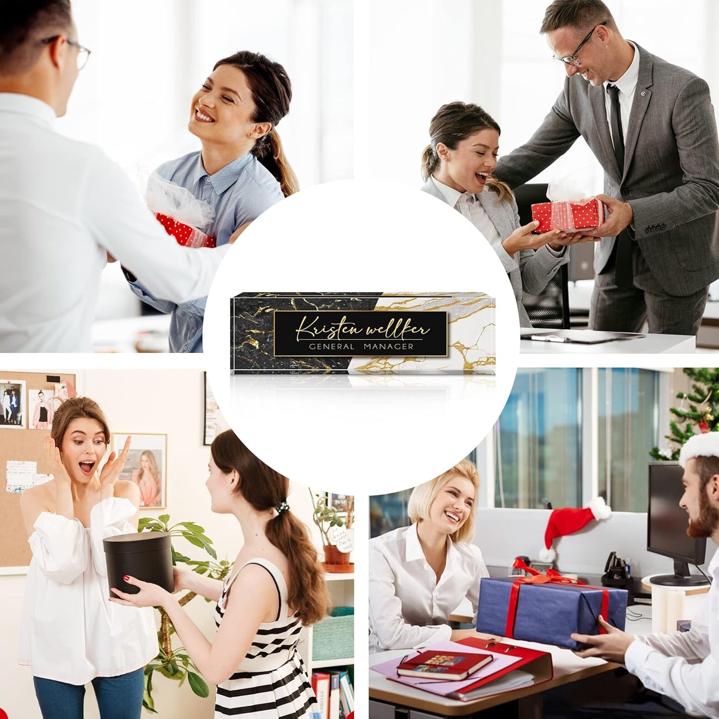 Name Plate for Desk, Desk Name Plate Personalized Acrylic Office Desk Decor for Women and Men, Employee Appreciation Gifts Custom Office Gifts for Boss, Manager, Teacher, Nurse, Doctor, Lawyer