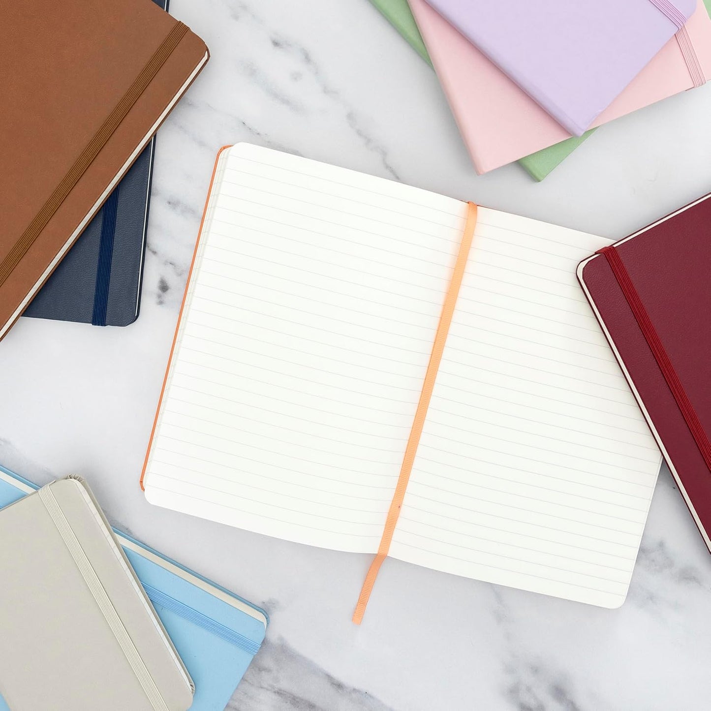 PAPERAGE Lined Journal Notebook, (Mint), 160 Pages, Medium 5.6 in x 8 in - 100 GSM Thick Paper – Hardcover Journaling Notebook for Work, School & Note Taking