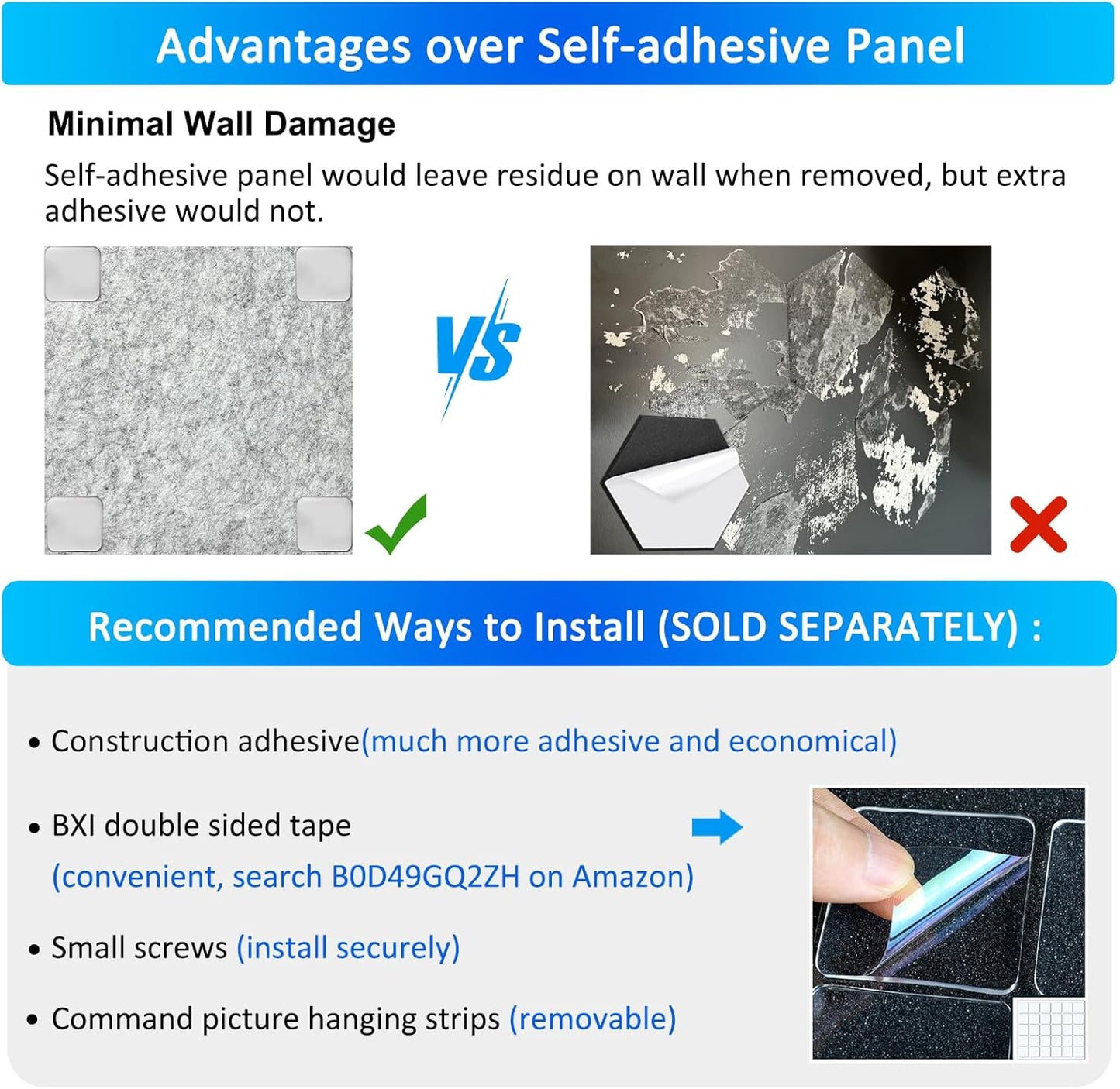 BXI Thickened Sound Absorbing Panels - 12 Pack 12 X 12 X 0.5 Inches Dense Acoustic Panels, Echo Noise Reducing Sound Panels, Tackable Studio Panels for Wall and Ceiling Acoustic Treatment