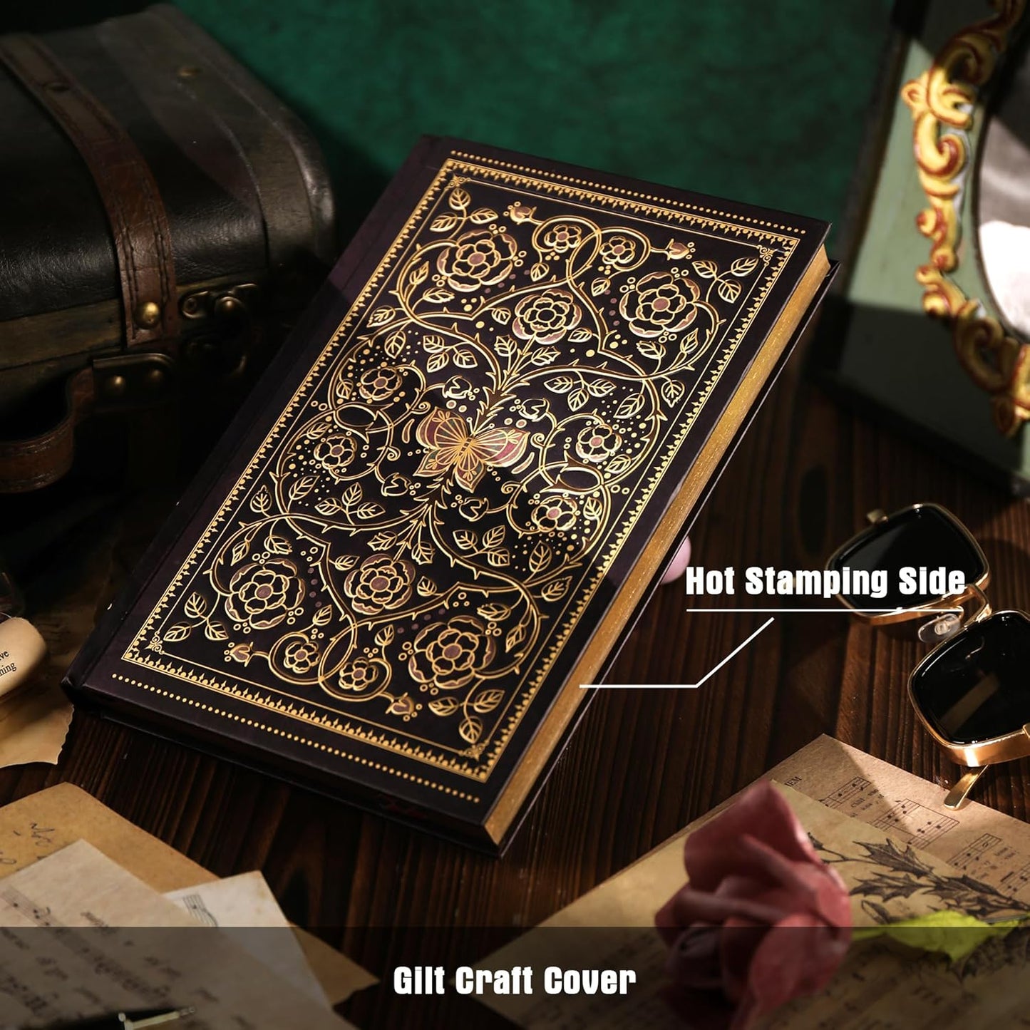 Line Notebooks for Women Men, A5 Aesthetic Hardcover Ruled Diary, 100 GSM Journals for Writing for Work, Note Taking, Office School