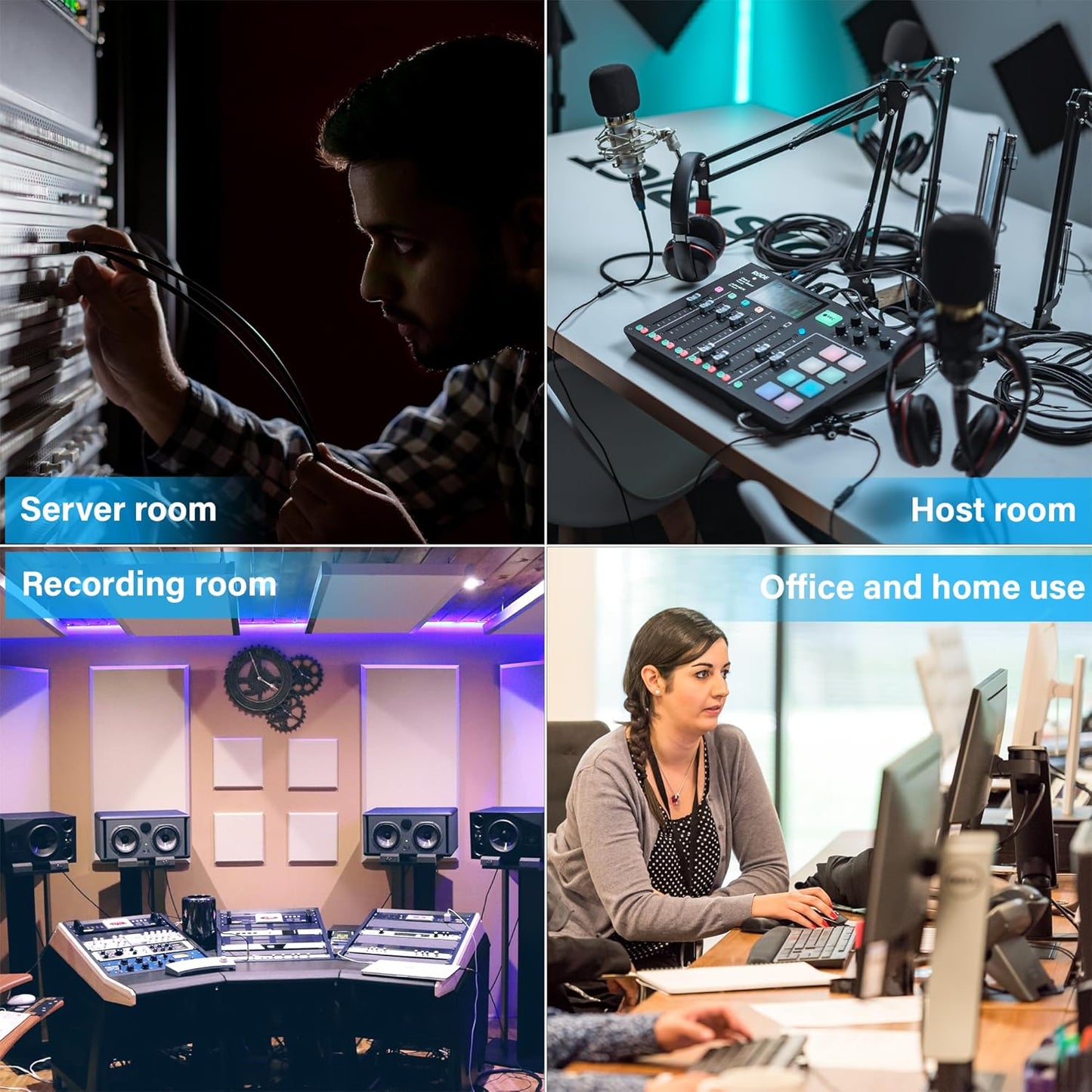 70 PCS Reusable Cable Ties with Hook and Loop, Multi-purpose Adjustable Cable Management Wire Ties & 10 PCS Cable Labels, Cord Organizer for Home, Office and Data Centers (4/6/8 Inch, Black+Grey)