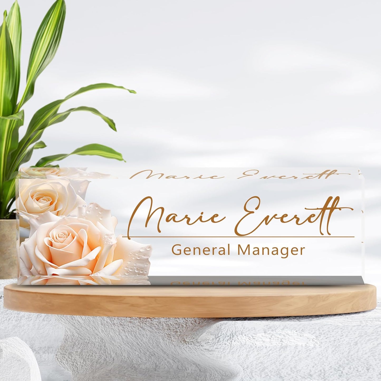 Custom Name Plate for Desk | Personalized Desk Name Plate | Personalized Boss Employee Appreciation Gifts | Acrylic Name Plate Office Desk Accessories