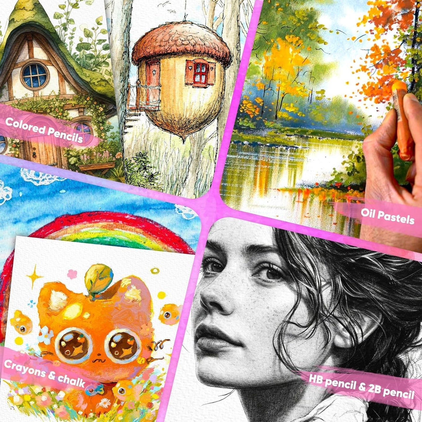 Mixed Media Paper 9" x 12", 40 Sheets (98lb/160gsm) Multipurpose Heavyweight Loose Drawing Art Paper for Sketching, Sketch Book, Gouache, Painting, Sketchbook, Drawing Pad Book, School