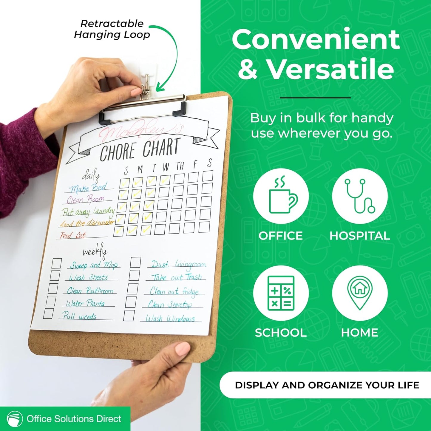 Clipboards (Set of 30) Letter Size Clipboard, Low Profile Clip, Classroom Supplies