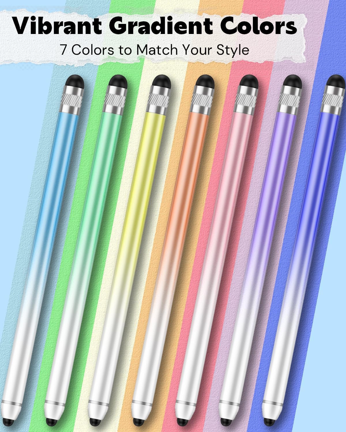 Stylus Pen for Touchscreen, Dual-end High Sensitivity Capacitive Stylus Pen for iPhone/iPad/Android/Samsung/Computer/Tablets, AmberVec Universal Stylists Pens for Touch Screens, 4 Pack