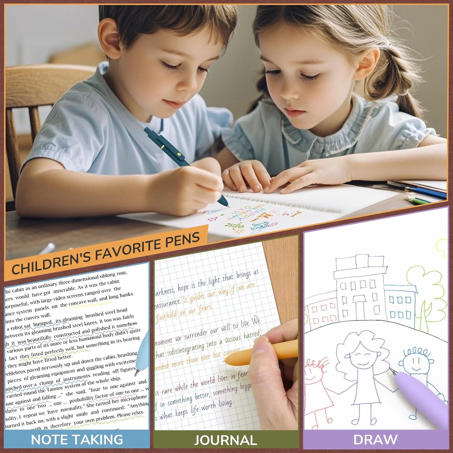 Colored Pens, 12 Pcs Colorful Pens Fine Point Smooth Writing Pen, 0.5mm Colored Ink Gel Pen for Journaling Note Taking, School Supplies Gifts for Women (12 Pcs Gold Vibrant and Vintage)