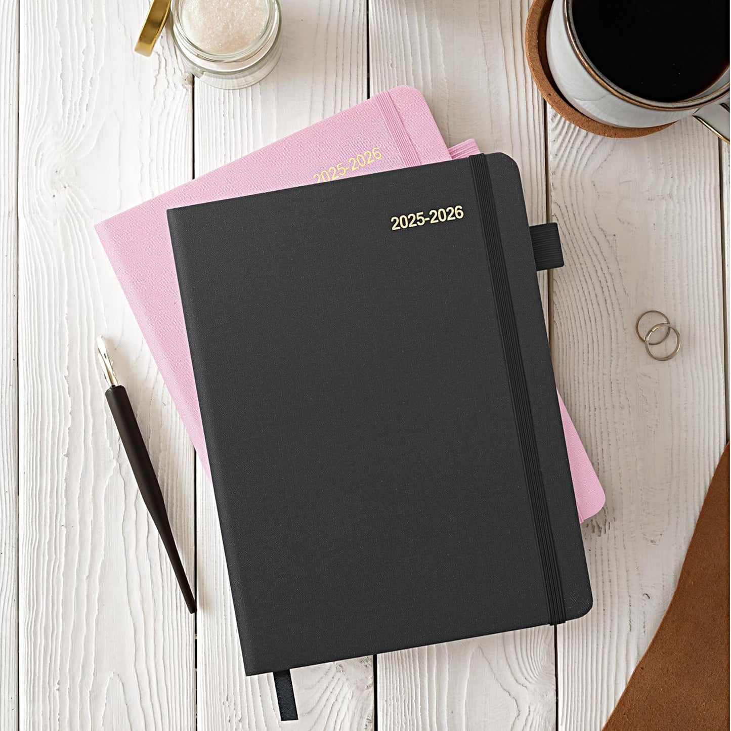 Planner 2025-2026, Academic Linen 2025-2026 Monthly Planner July 2025 to June 2026, Weekly & Daily Organizer with Tabs, Note Pages, Hardcover 5.65" x 8.15"- Ideal for School, Work & Productivity-Black