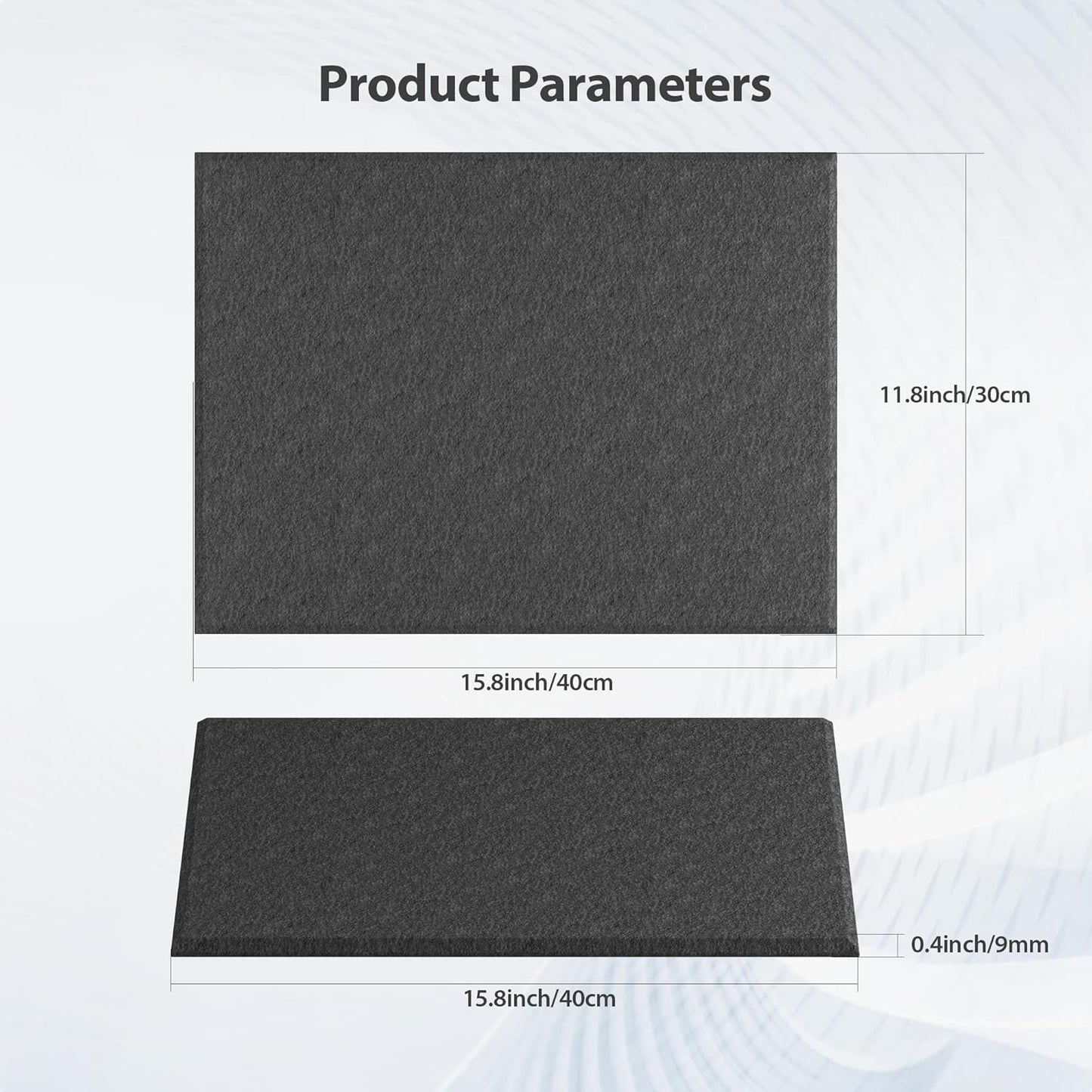 12 Pack Acoustic Panels Self Adhesive Sound Proof Foam, High Density Sound Acoustic Panel, 16X12X0.4 Inch 4:3 Rectangle Panels in Home, Office, Reccording Room, Studio,and more(Black)