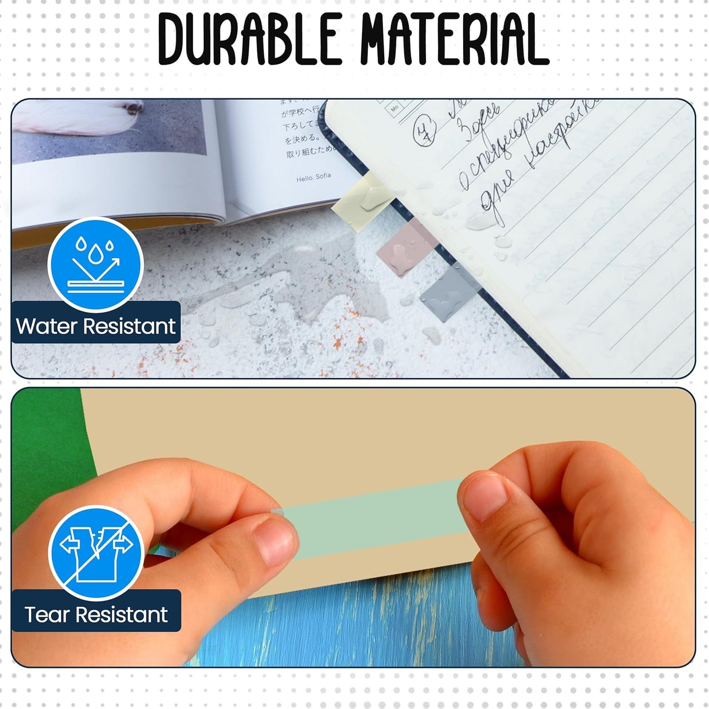 Essex Wares - 300 Pieces - Transparent Sticky Notes Tabs with Case - 5 Muted Colors - 3 Cases - 1.8" x 0.4" - 60 Pieces Each Color - Pop Up Index Tabs - Book Flags for Annotating - Book Sticky Tab