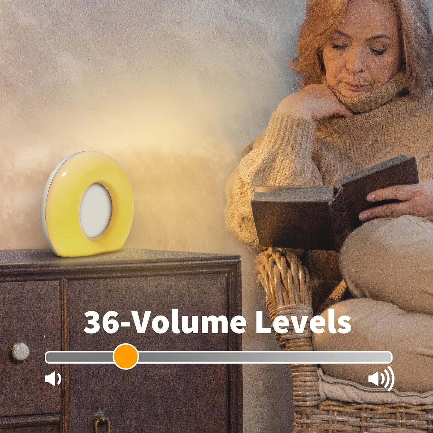 Sound Machine White Noise Machine with 30 Soothing Sounds 36 Levels Volume 5 Timers and Memory Function Effectively Blocks Noise Ideal Sleep Machine for Baby Kids Adults Night Light