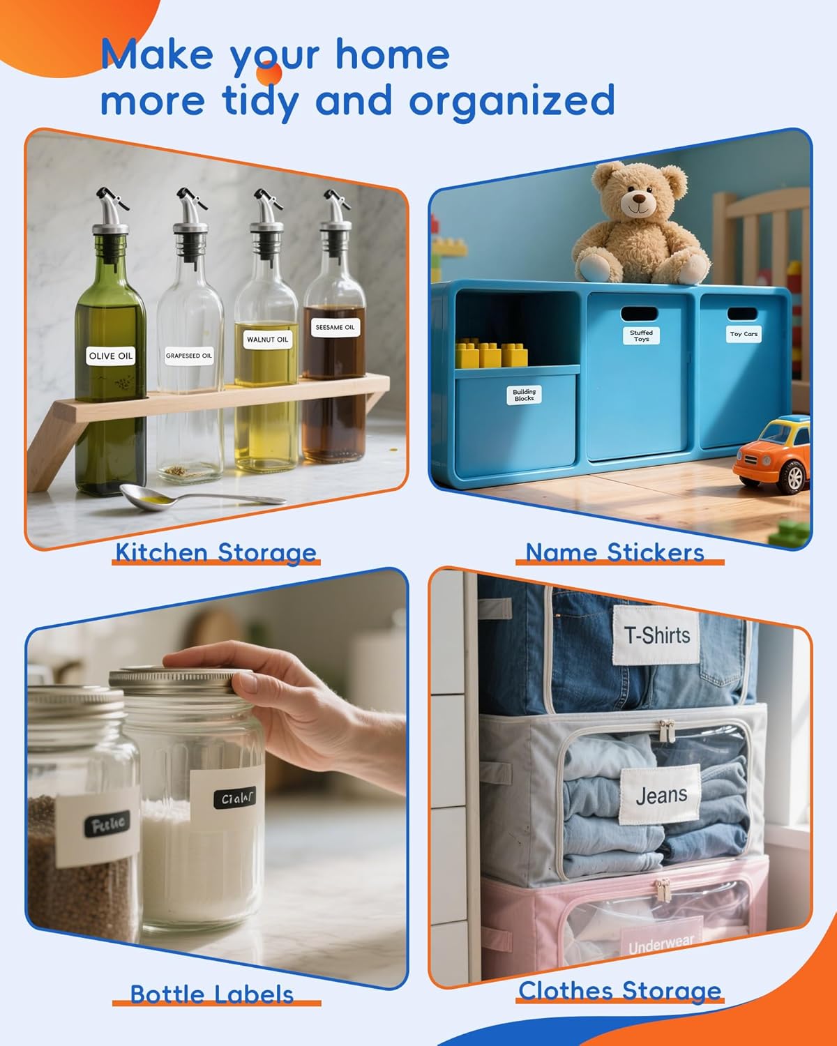 Label Maker Machine with 3 Tapes, D11s Bluetooth Label Maker Waterproof Labels, Portable Mini Label Printer with Various Templates for Home Office School, White