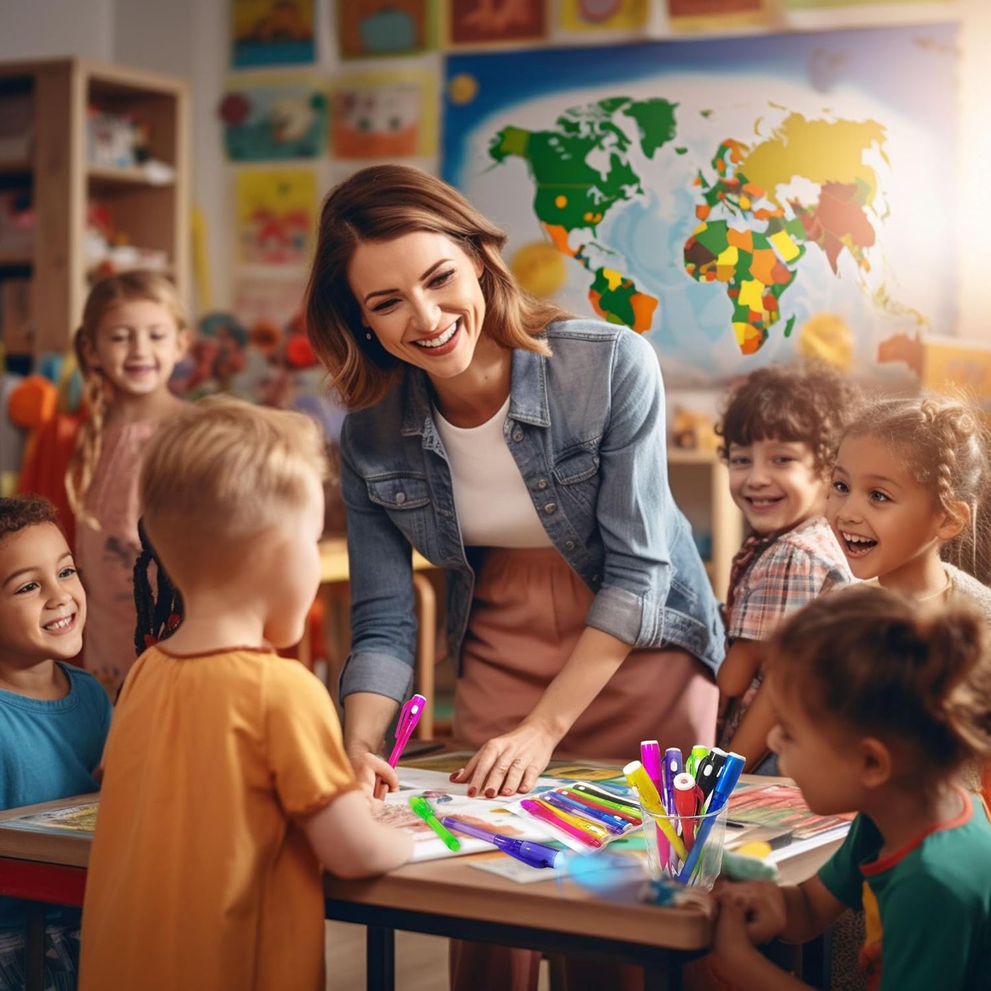 Invisible Ink Pens, Upgraded Spy Invisible Ink Pen with UV Light Magic Marker for Secret Message and Kids Christmas Goodies Bags Toy (7pcs)