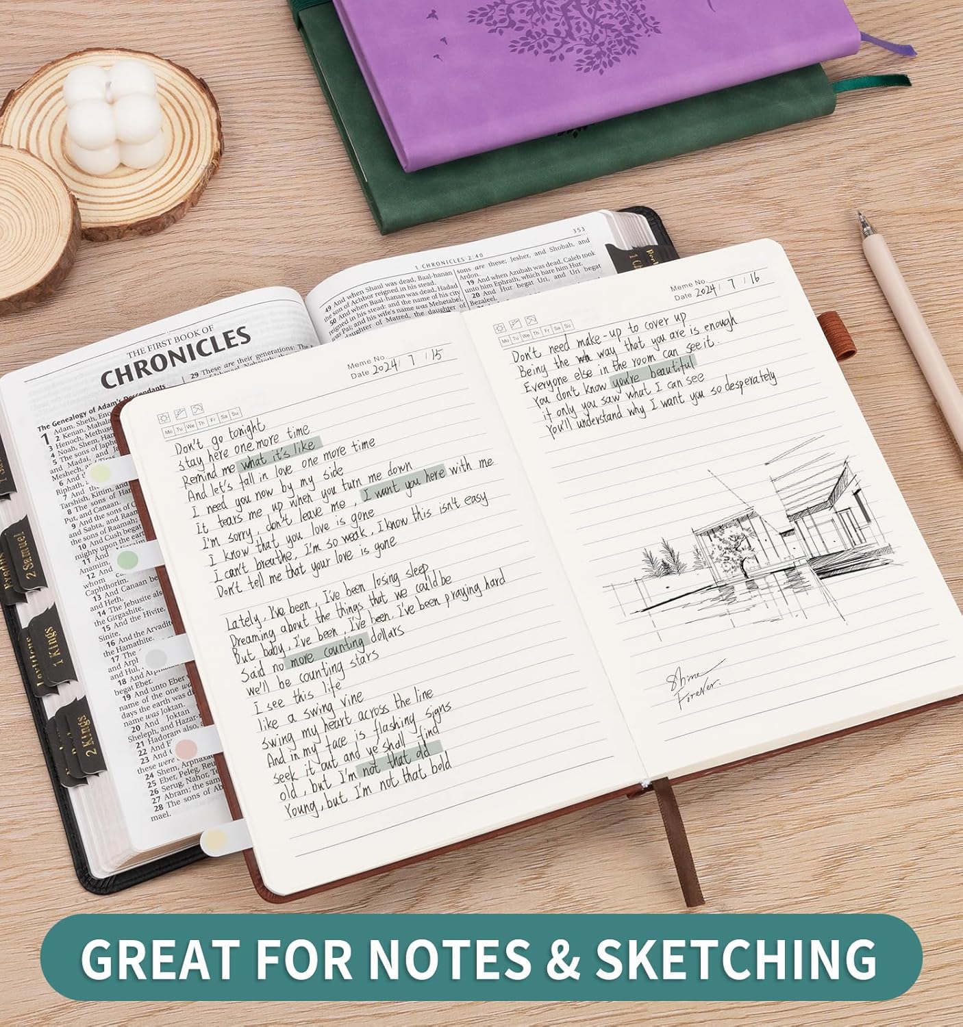 Lined Journal Notebook for Women Men, A5 Hardcover Leather Journals for Writing, 200 Pages Thick Paper, Daily Journal Notebook for Work, School, Note Taking, Business, Travel, College Ruled