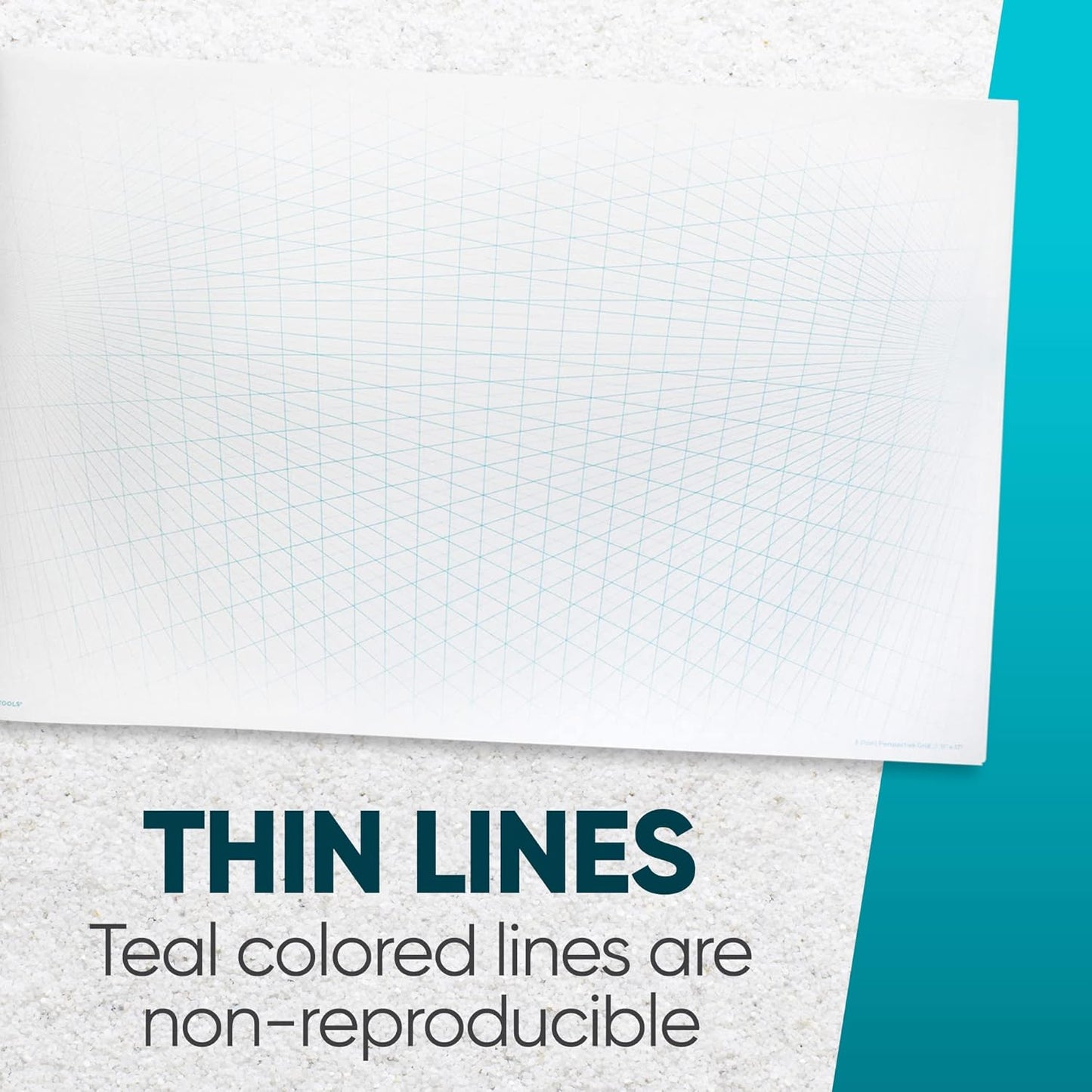 Koala Tools | Drawing Perspective (1 and 2-Point) Large Sketch Pad (5 Point)