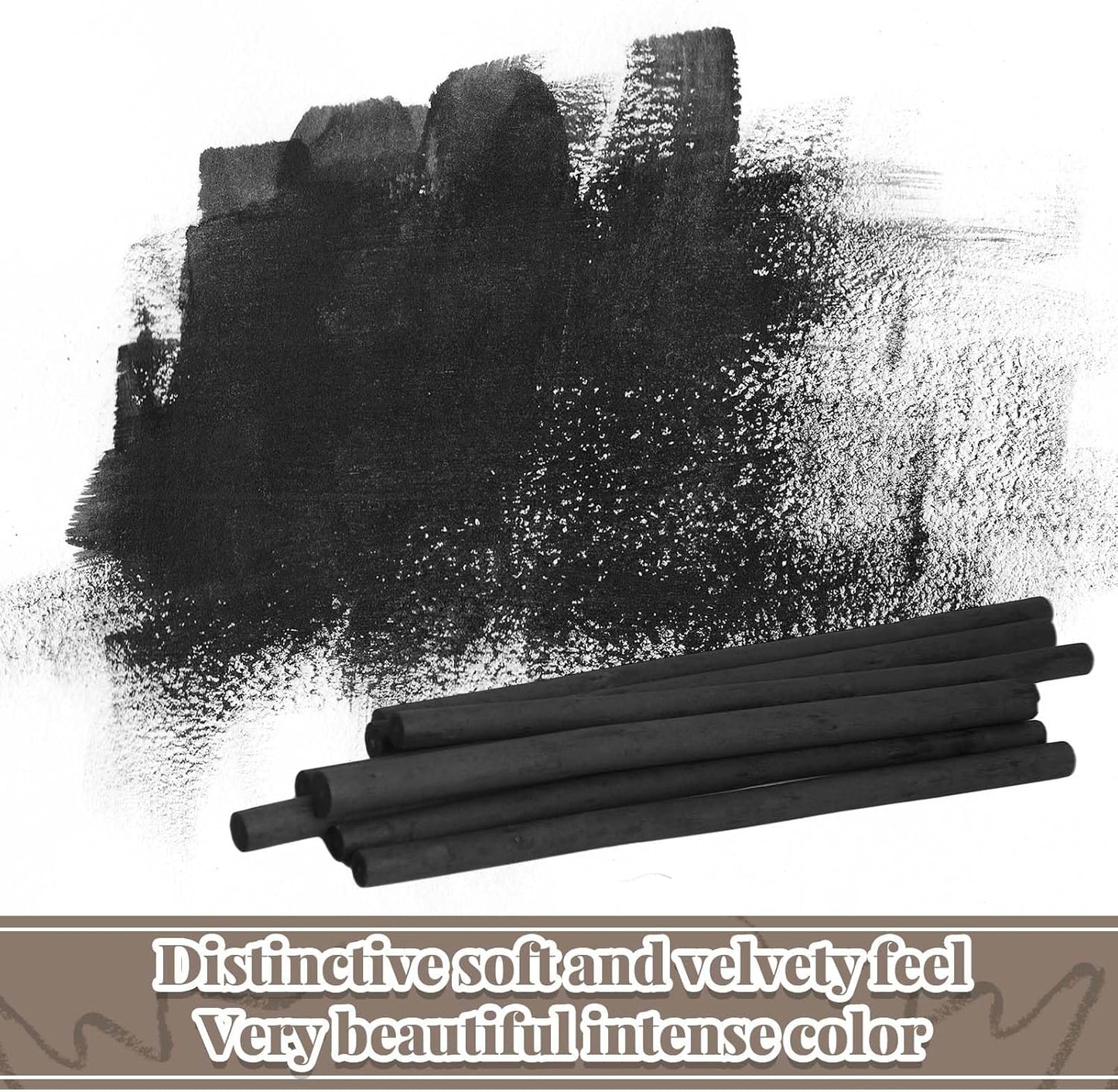 Gueevin 100 Pcs Willow Charcoal Sticks, Willow Charcoal, Artists, Beginners, Students, Perfect for Sketching, Drawing, Shading, and Fine Art (2-4mm,4-5mm,5-7mm,7-9mm)