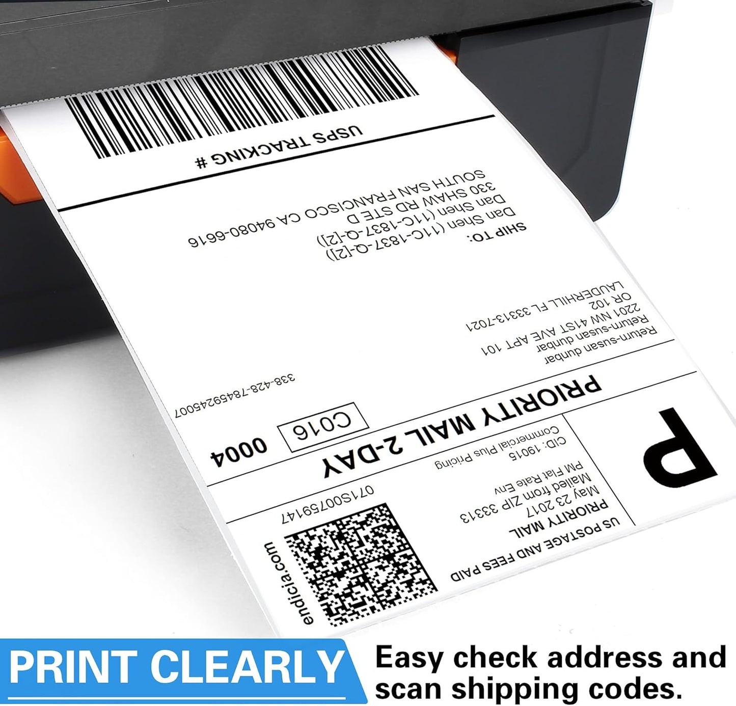 LotFancy 4x6 Thermal Labels, 440 Shipping Labels (2 Rolls) Compatible with DYMO LabelWriter 4XL 1744907, Perforated Postage Label for Rollo, Zebra Desktop Printers, Commercial Grade