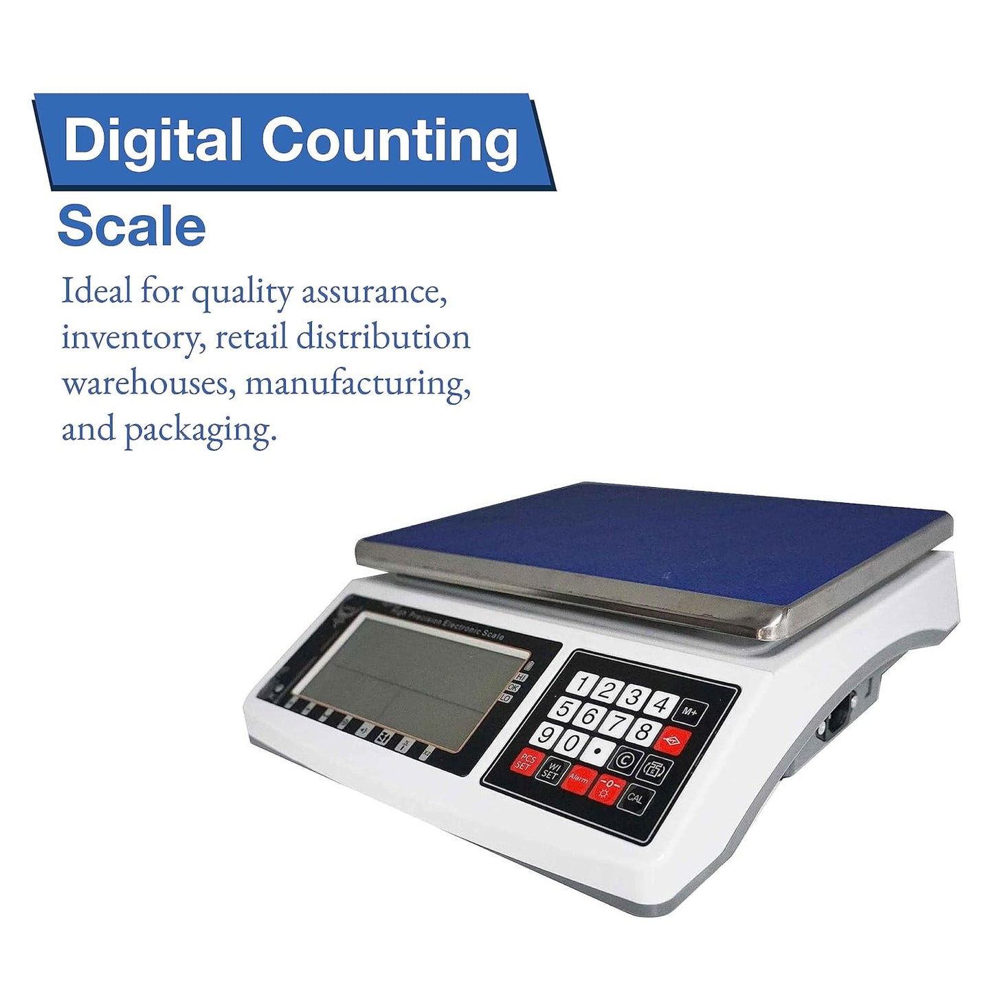 PEC Digital Counting Scale - Digital Inventory Scale for Packages and Mail - Weight Counting Scale for Coins and Small Parts - 6.6lbs