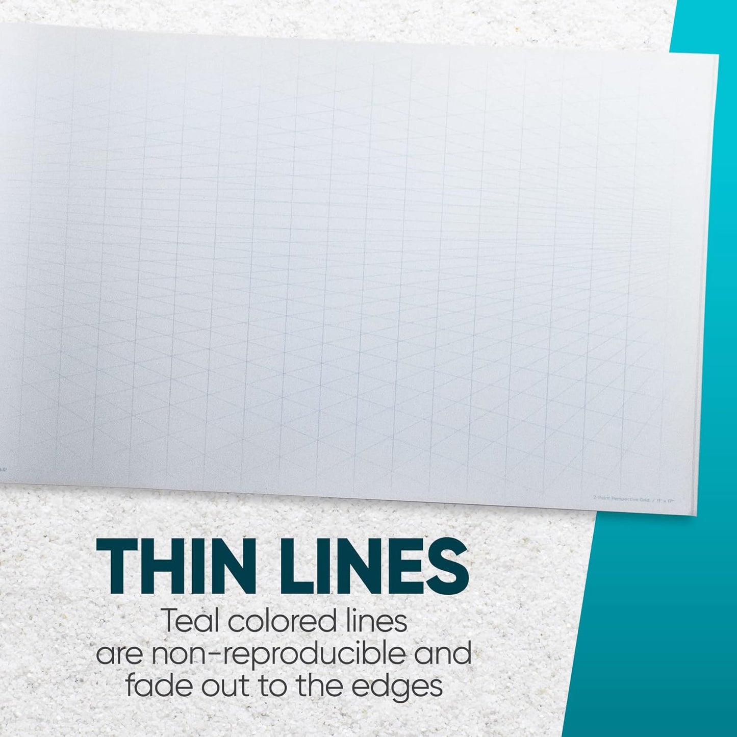 Koala Tools | Drawing Perspective (1 and 2-Point) Large Sketch Pad (2 Point - 11 x 17)