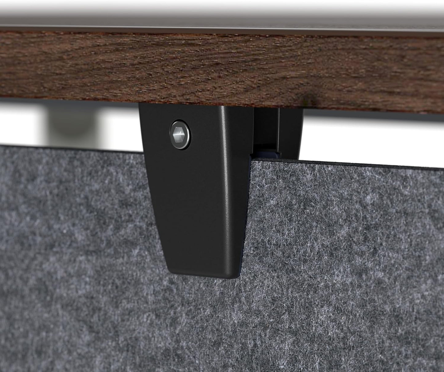 Bush Business Furniture 58W Desktop Privacy Screen in Cool Charcoal, Desk Mounted Office Partition with Acoustic Sound Dampening Panel