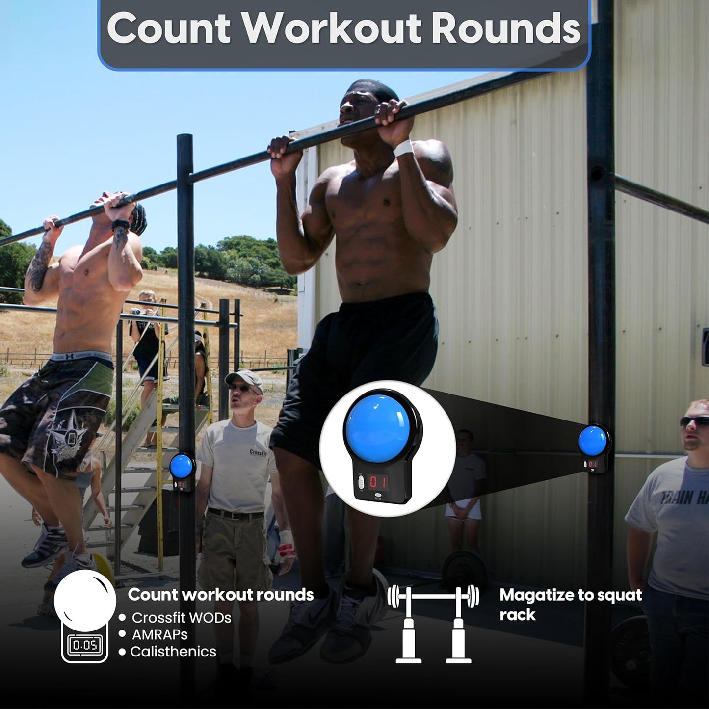 Large Digital Counter with Magnetic Back | Perfect as a Workout, Golf, Pitch, Lap, Warehouse or People Counter | Magnetic, Portable, Compact, Quiet & Discrete