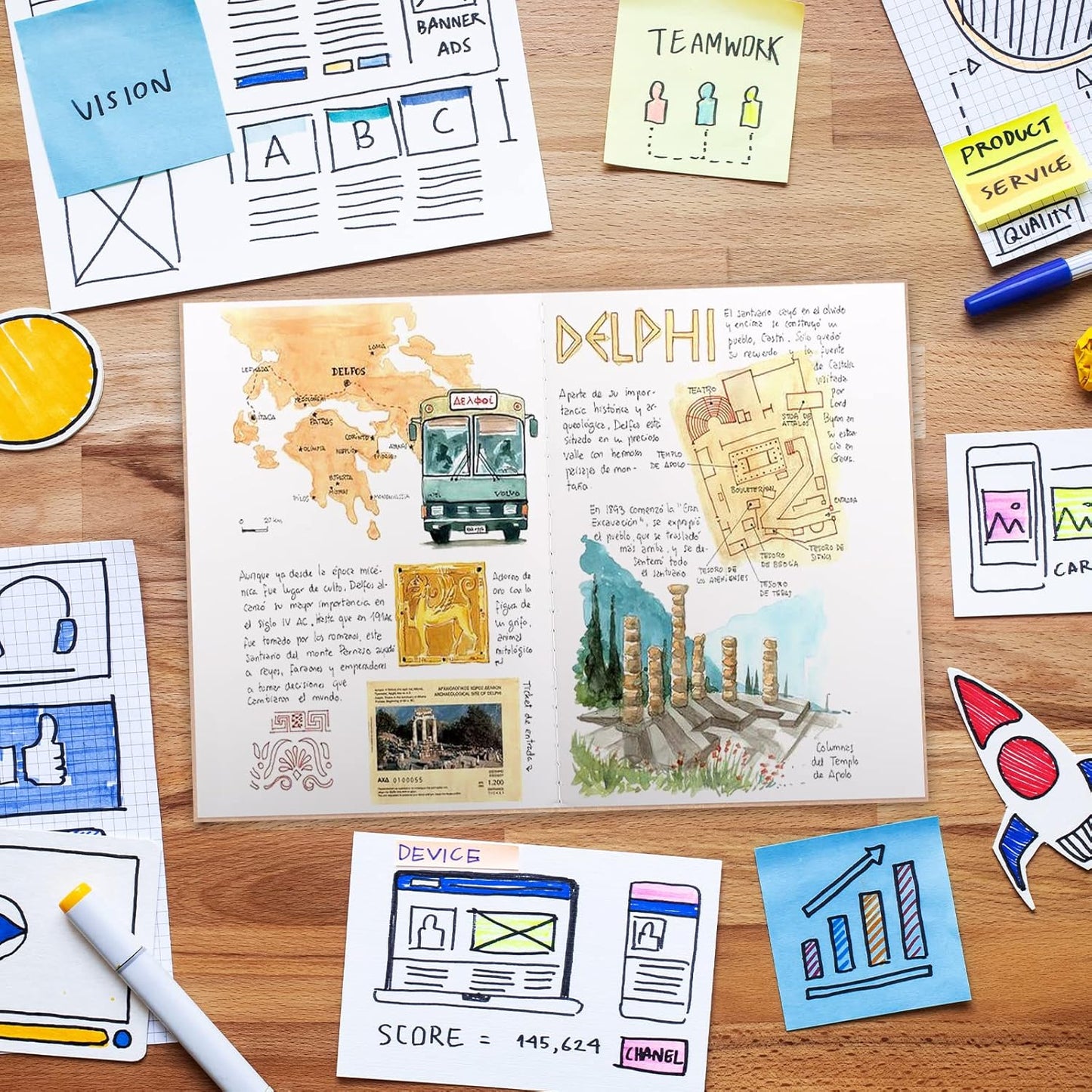 EOOUT 80pcs Kraft Notebooks for Kids, Blank Journals Bulk, Sketch Books, 60 Pages Composition Notebook, 80gsm, 8.3x5.5 Inches, Travel Journal Set, for Travelers, Students and Office Supplies