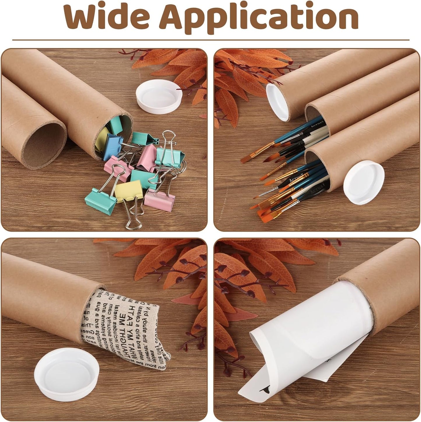 12PCS 2x16-Inch Mailing Tubes with Caps, Cardboard Shipping Tubes,Kraft Paper Tube Mailers for Shipping, Packing, Art Prints, Maps, Blueprint