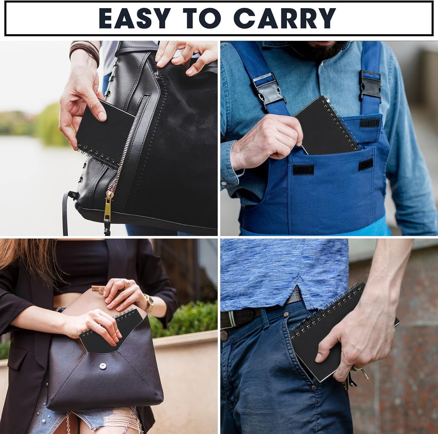 Jutom 18 Pcs Small Spiral Notebooks Memo Pads 3x5 Bulk Small Pocket Notebooks Mini Notepads with Lined Pages Mini Journals for Office Back to School Work Writing Supplies, 120 Pages (Black)